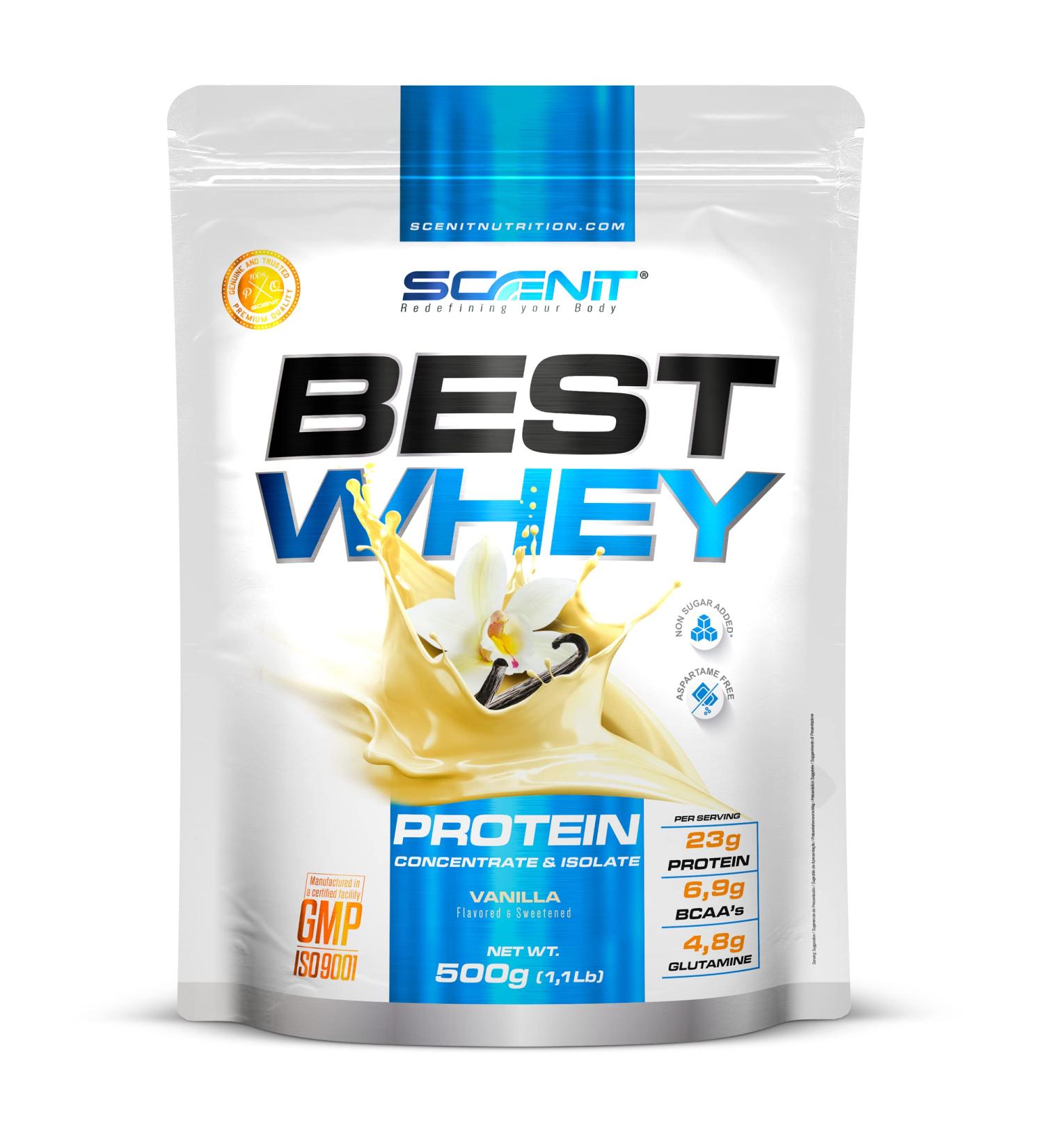 Whey protein powder - best whey protein - protein powder - iso whey protein - protein whey - whey isolate - whey protein isolate - whey isolate protein powder - 500 g (vanilla)