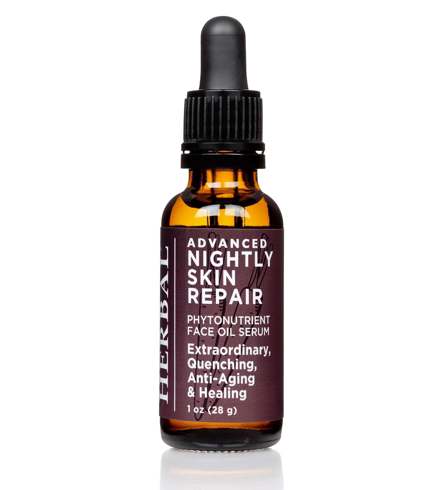 Ora's Amazing Herbal Advanced Nightly Repair Tamanu Oil Blend with Pomegranate Rosehip Carrot Seed Essential Oil Vegan Face Serum Retinol Free Anti-aging Face Oil Plastic Free 1 oz Advanced Nightly Repair Earthy Tam  - Buy Online on GoSupps.com
