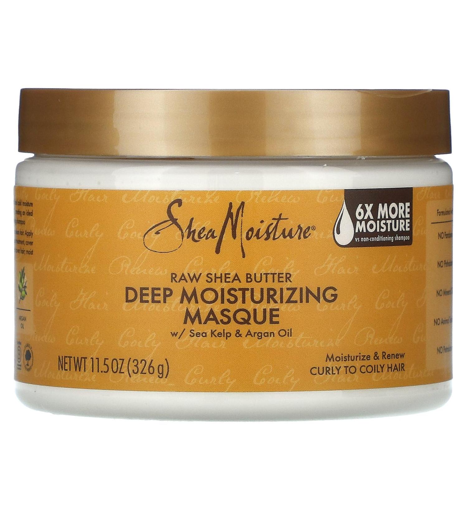 SheaMoisture Raw Shea Butter Deep Moisturizing Masque with Sea Kelp & Argan Oil - 11.5 oz (326 g) | International Shipping Available - Buy Online on GoSupps.com