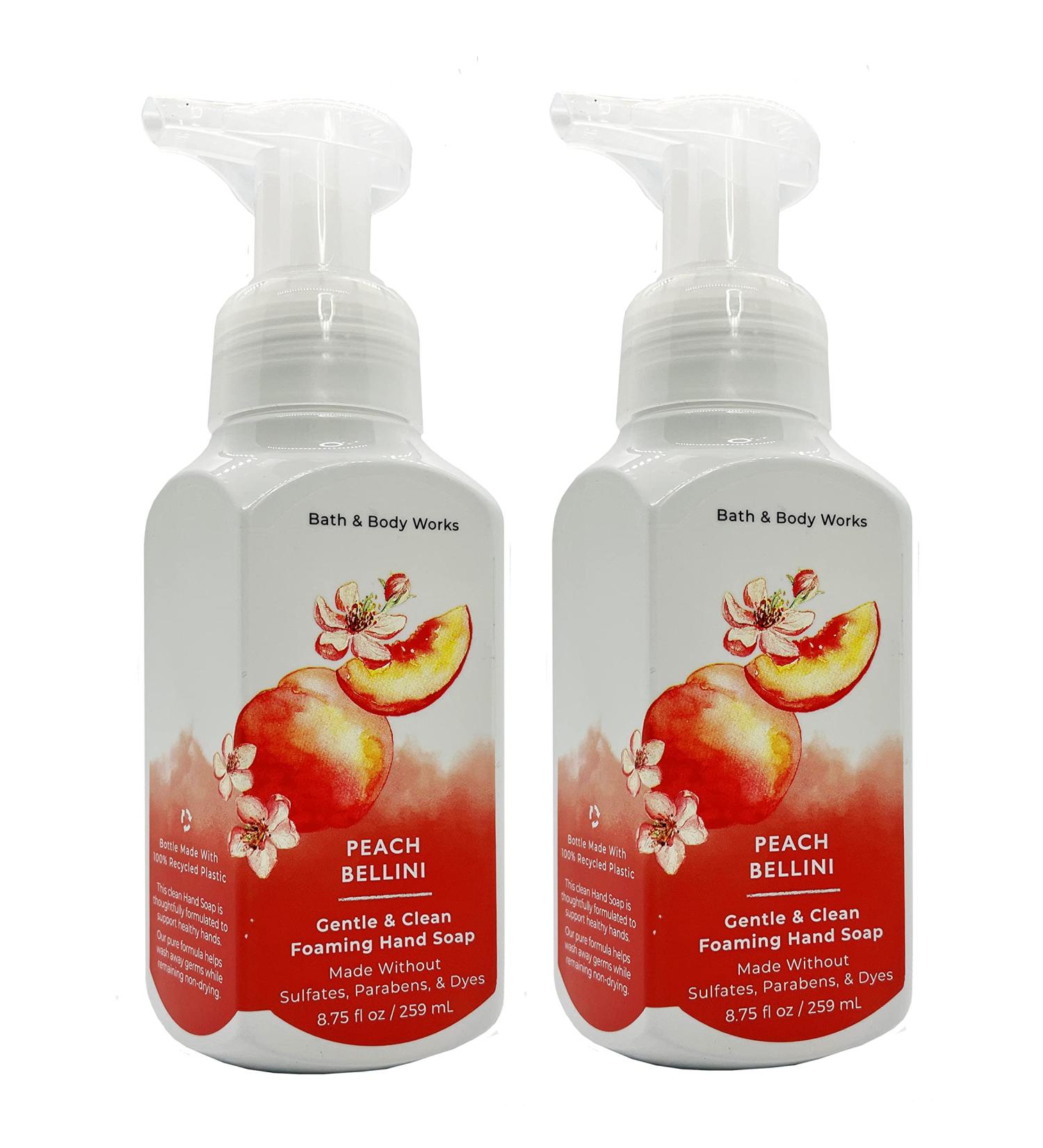 Bath&Body Works Peach Bellini Foaming Hand Soap 8.75oz - Pack of 2 - Buy Online on GoSupps.com
