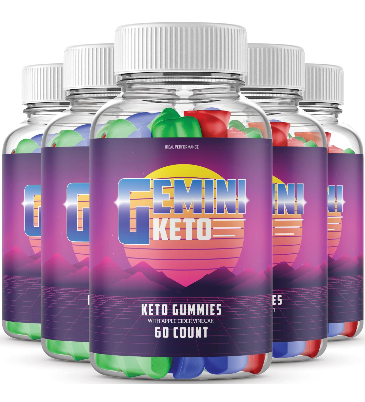 IDEAL PERFORMANCE (5 Pack) Gemini Keto Gummies Formula (300 Gummies)