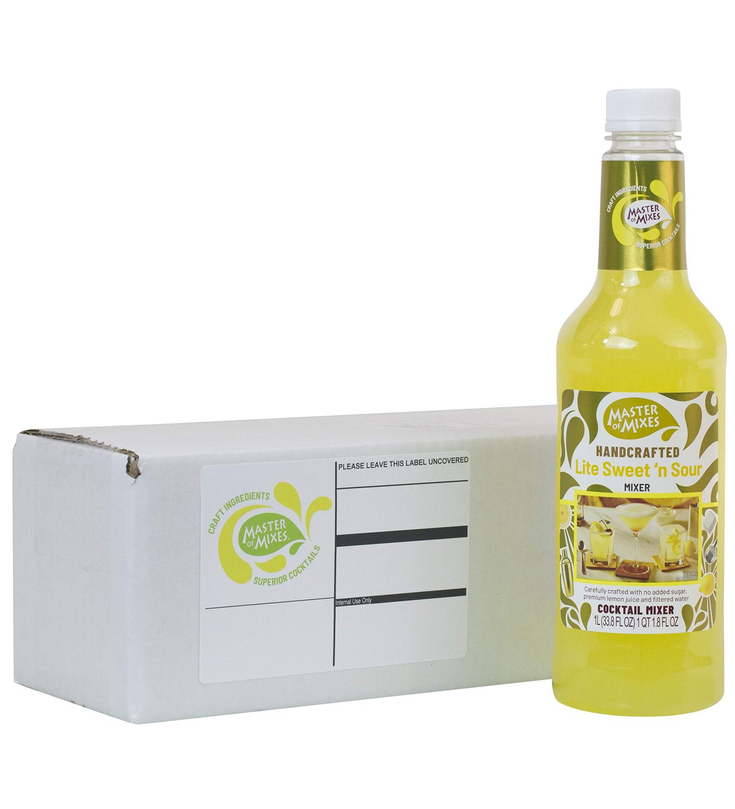 Master of Mixes Sweet N' Sour Lite Drink Mix 1 Liter Bottle - Ready to Use - Individually Boxed - 33.8 Fl Oz - Buy Online on GoSupps.com