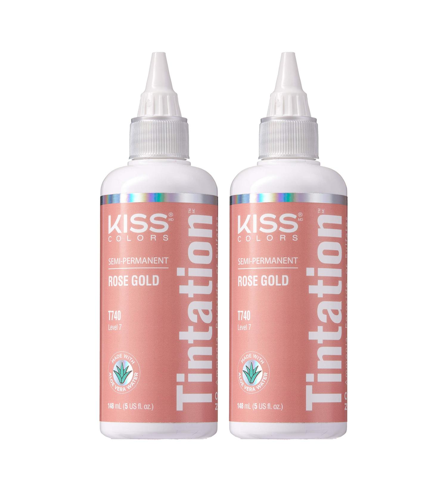 Kiss Tintation 5oz Rose Gold Hair Color - Semi-Permanent (2 Pack) - Buy Online on GoSupps.com