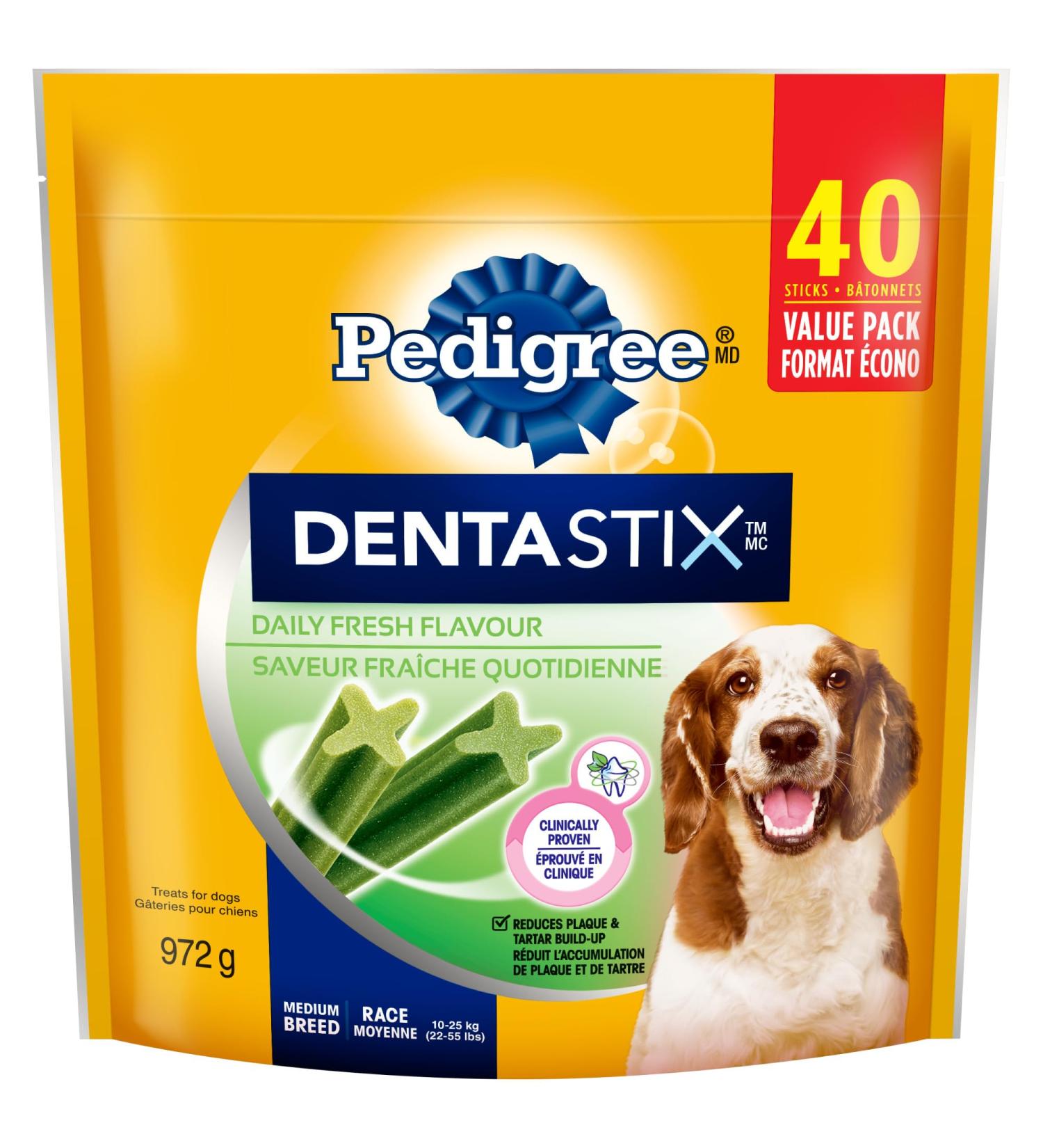 PEDIGREE DENTASTIX Oral Care Adult Dog Treats for Medium Dogs - Fresh Flavour 40 Sticks Fresh 972 g (Pack of 1) Dog Treats - Buy Online on GoSupps.com