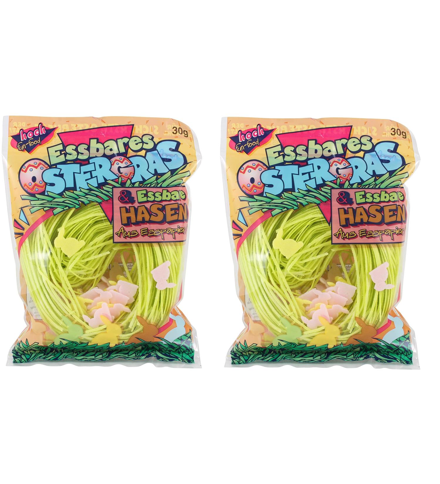 Buy High Easter Grass with Bunnies 2-Pack | Edible Green Easter Grass & Wafer Bunnies for Easter Nests - International Shipping - Buy Online on GoSupps.com