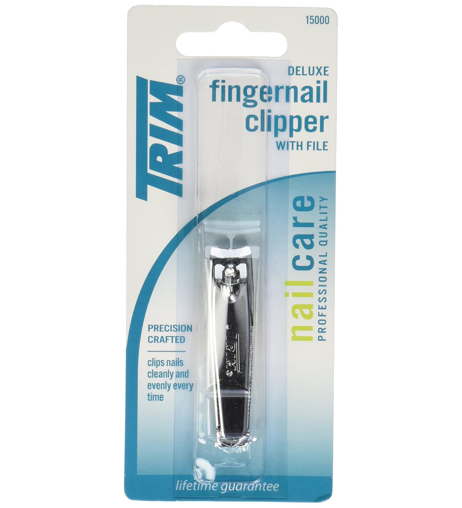 Trim Deluxe Fingernail Clippers with File - Sharp & Durable Steel Clippers for Precise Cuts - Buy Online on GoSupps.com