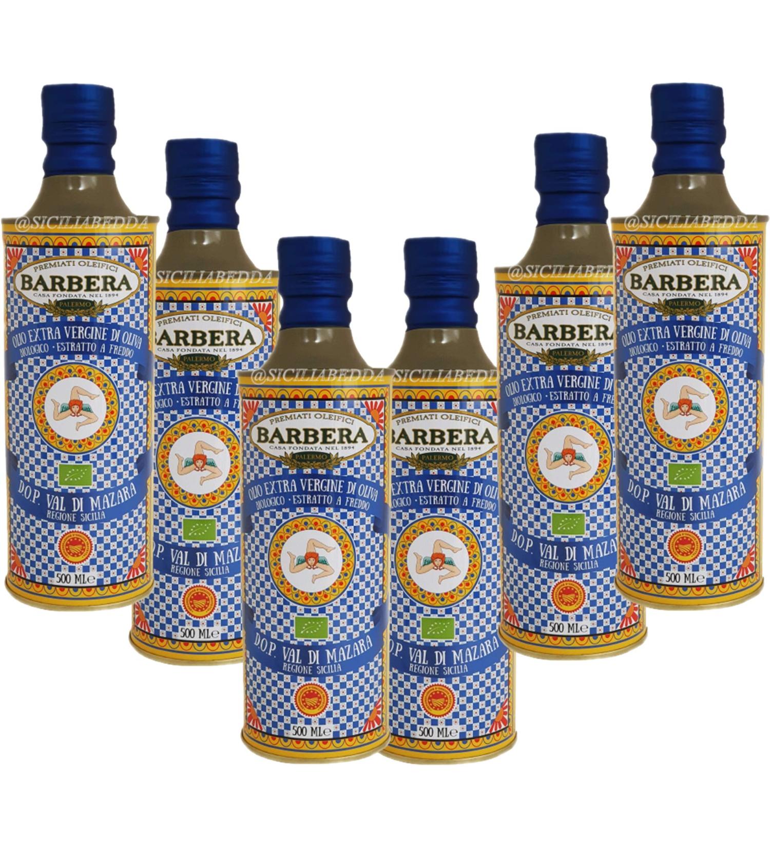  Barbera Sicilia Bedda - Barbera - Organic Extra Virgin Olive Oil "Val de Mazara" DOP - Late Trinacria ML 500 (6) - Buy Online on GoSupps.com