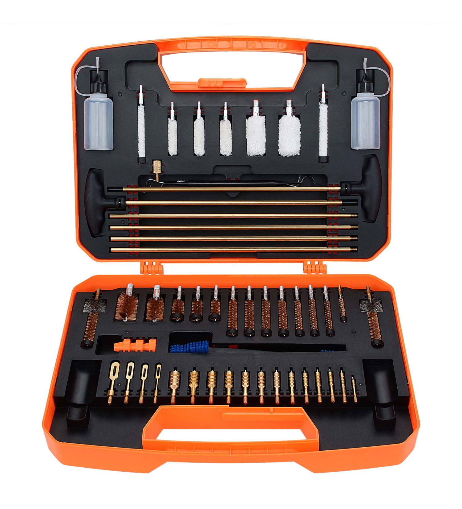 Boosteady Universal Gun Cleaning Kit - Complete Weapons Care Set for Pistols & Rifles | All Calibers Brass Jags & Tips Portable Carrying Bag - Buy Online on GoSupps.com