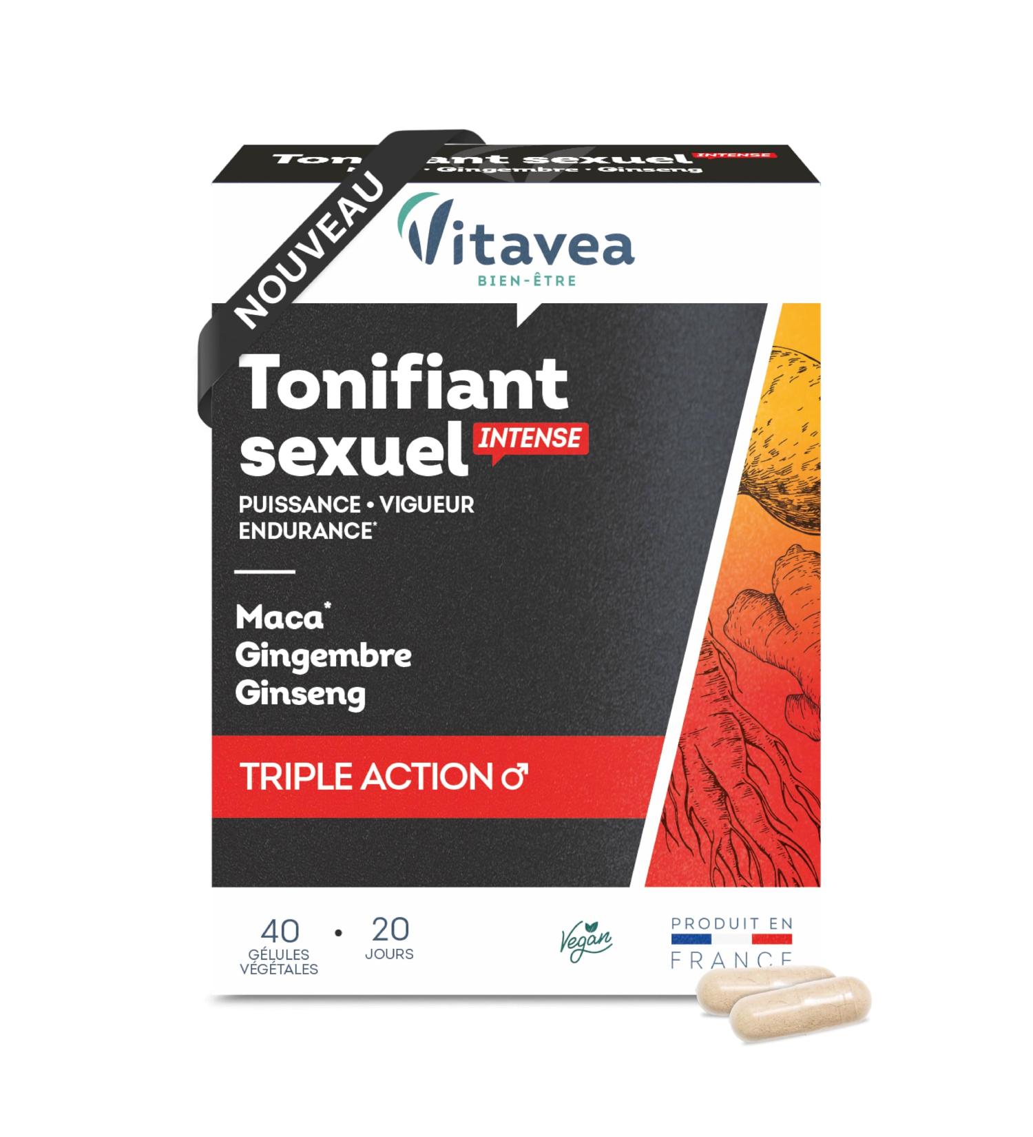 Vitavea Bien- tre - Compl ment Alimentaire Tonifiant Sexuel Intense pour Homme - Performance Vigueur Endurance Sexuelle - Maca Gingembre Ginseng 40 g lules - Cure de 20 jours - Fabriqu en France Nouveau - Tonifiant Sexuel Intense - Buy Online on GoSupps.com