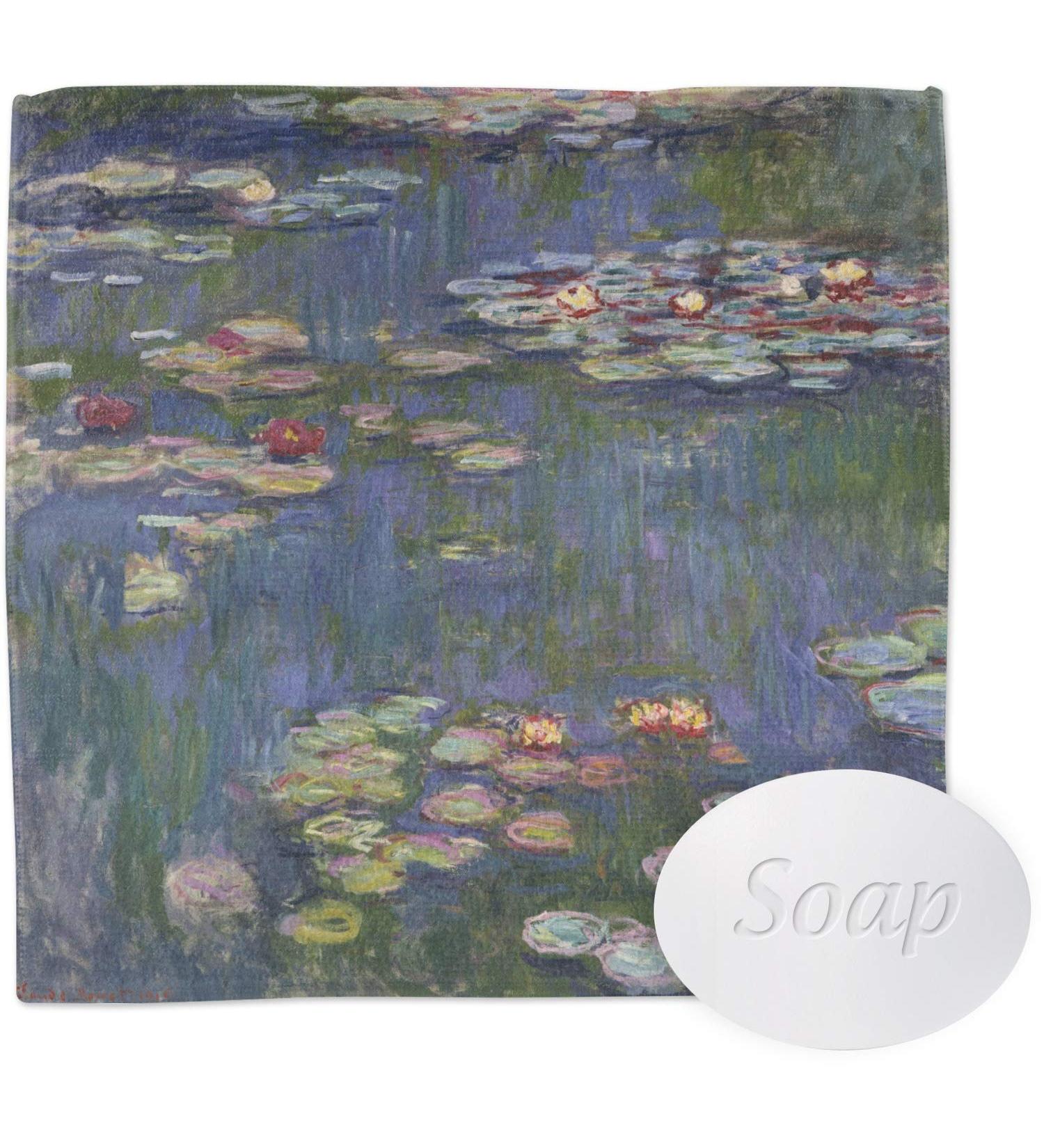 YouCustomizeIt Water Lilies by Claude Monet Washcloth Square (12" x 12")