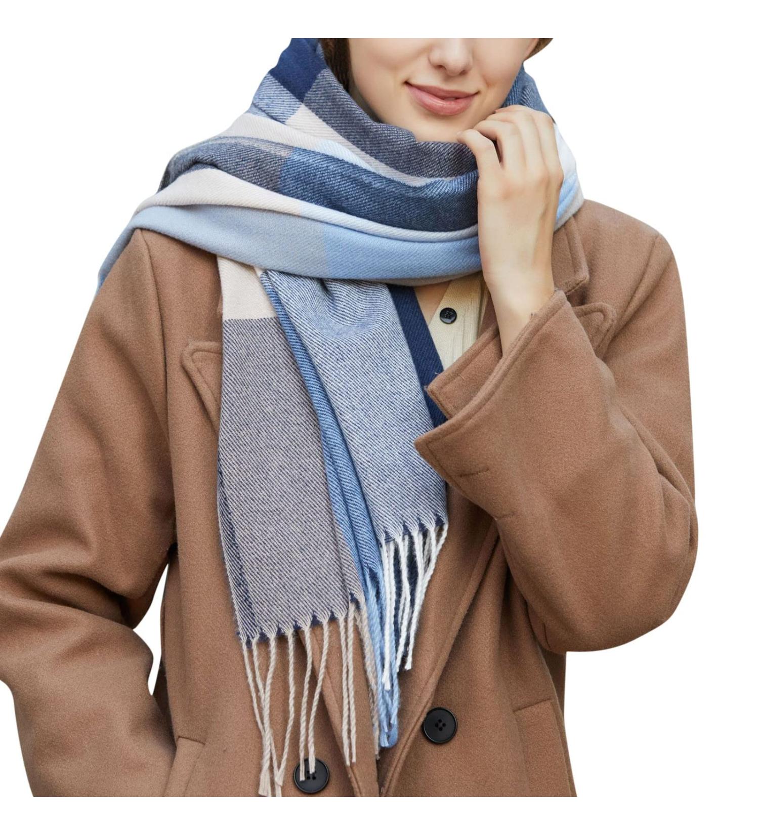 Triangular Cashmere Scarf for Women | Cozy Pattern Shawl & Cape | Autumn Winter Warm Scarf - One Size Fits All - Buy Online on GoSupps.com