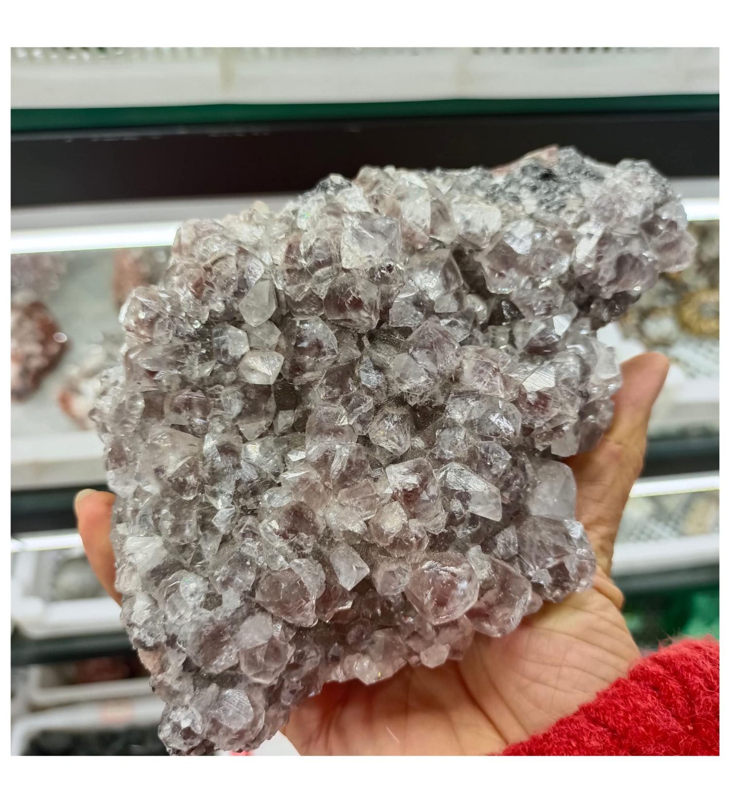 Natural Crystal Rough Crystal Cluster Amazing Natural Fisheye Calcite Quartz Crystal Ore Specimen Gem Home Degaussing Decoration Gift (Size : 700-800g) - Buy Online on GoSupps.com