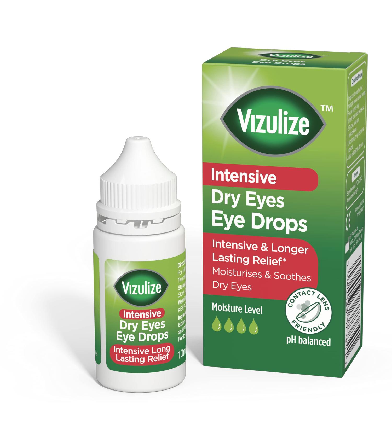 Vizulize Intensive Dry Eye Drop 10ml - Long-Lasting Relief for Dry, Irritated Eyes - Buy Online on GoSupps.com