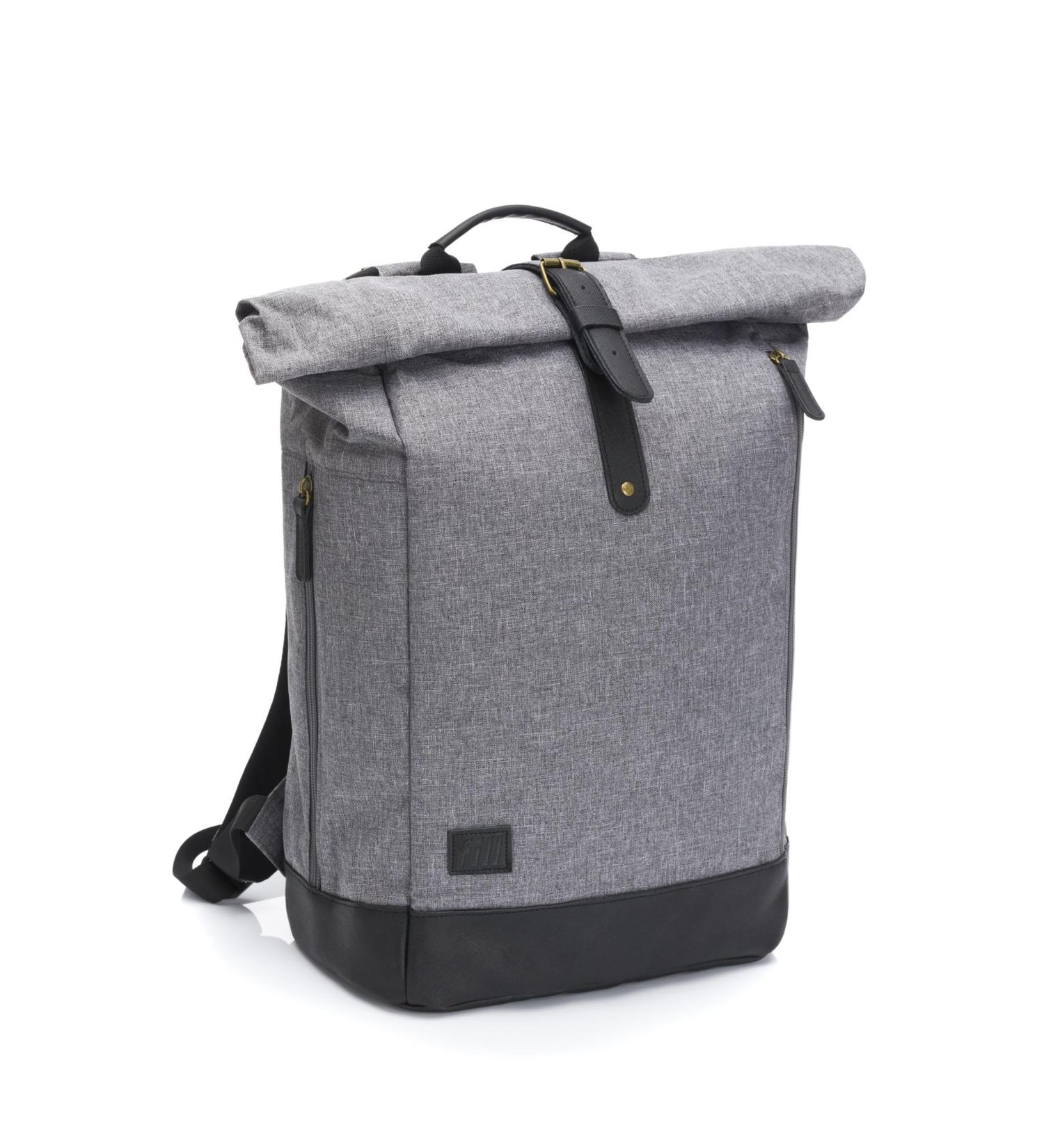 Fillikid Berlin Wrap Backpack | Baby Diaper Bag with Stroller Attachment Diaper Pad & Bottle Warmer - Gray/Black - Buy Online on GoSupps.com
