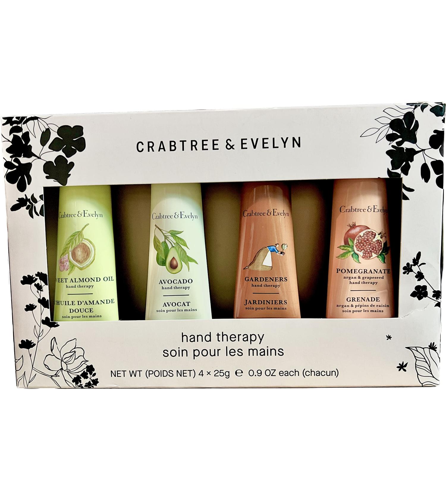 Crabtree & Evelyn Hand Therapy 4-Pack (Almond/Avocado/Gardeners/Pomegranate)