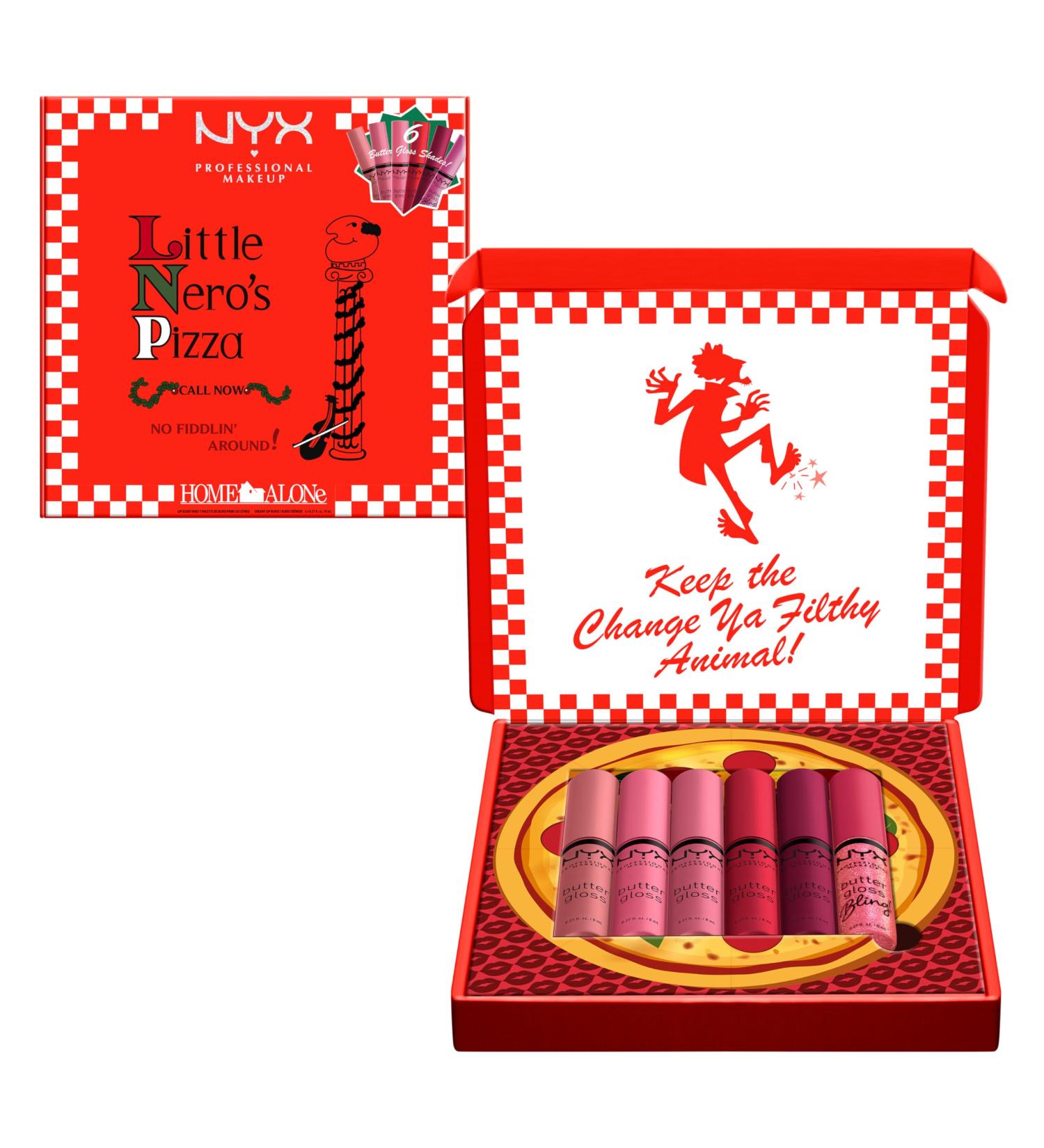 NYX Professional Makeup Home Alone Butter Gloss Pizza Vault Pink and Red - Buy Online on GoSupps.com