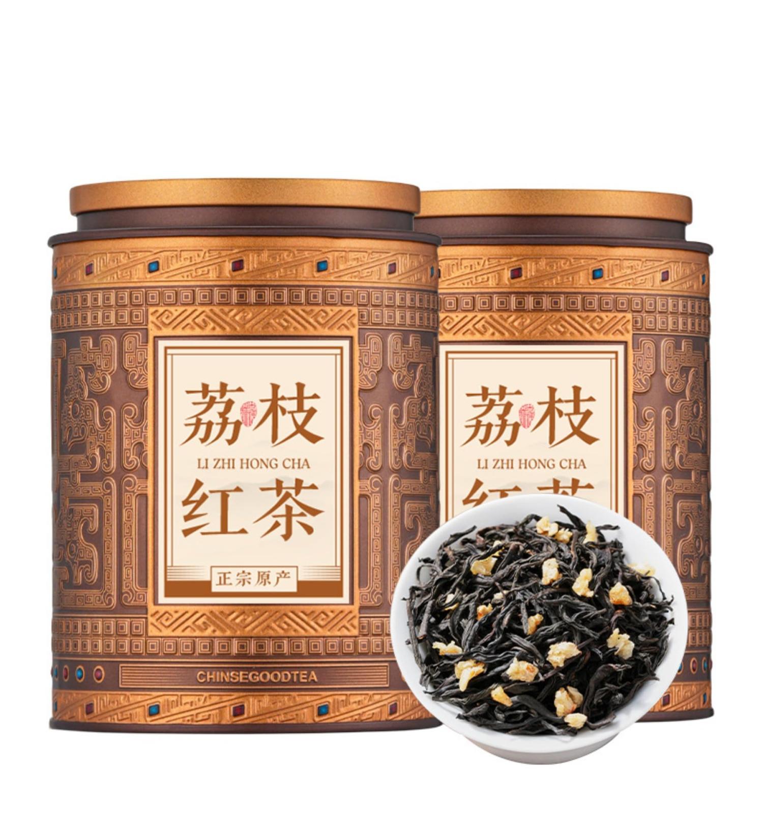 HQZM Exquisite Blend Of Lychee And Wuyi Mountain Black Tea 300 gStrong Aroma Lychee Black Tea - Buy Online on GoSupps.com