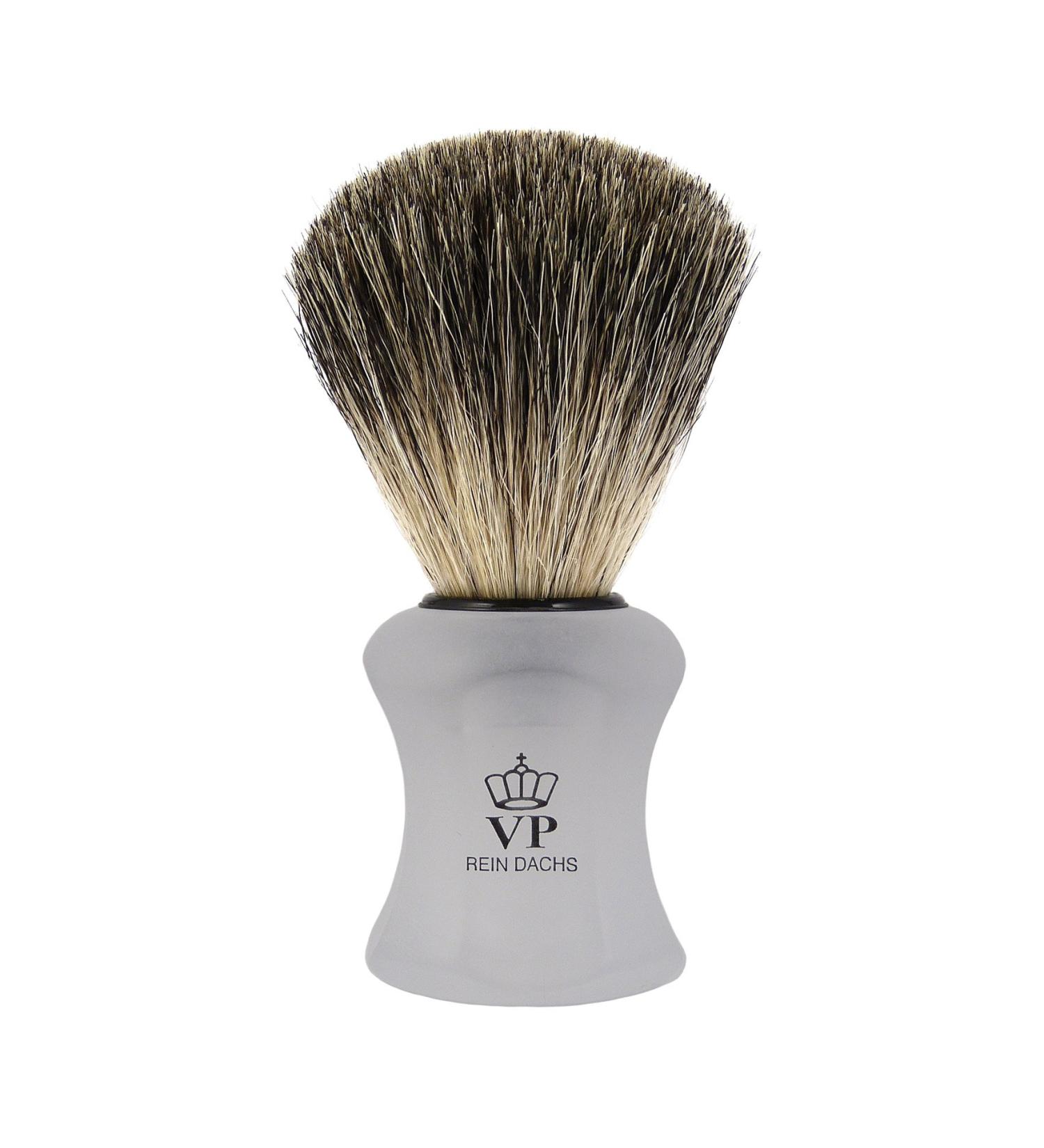 Shaving brush Royal VP - with real pure badger hair - handle matt white