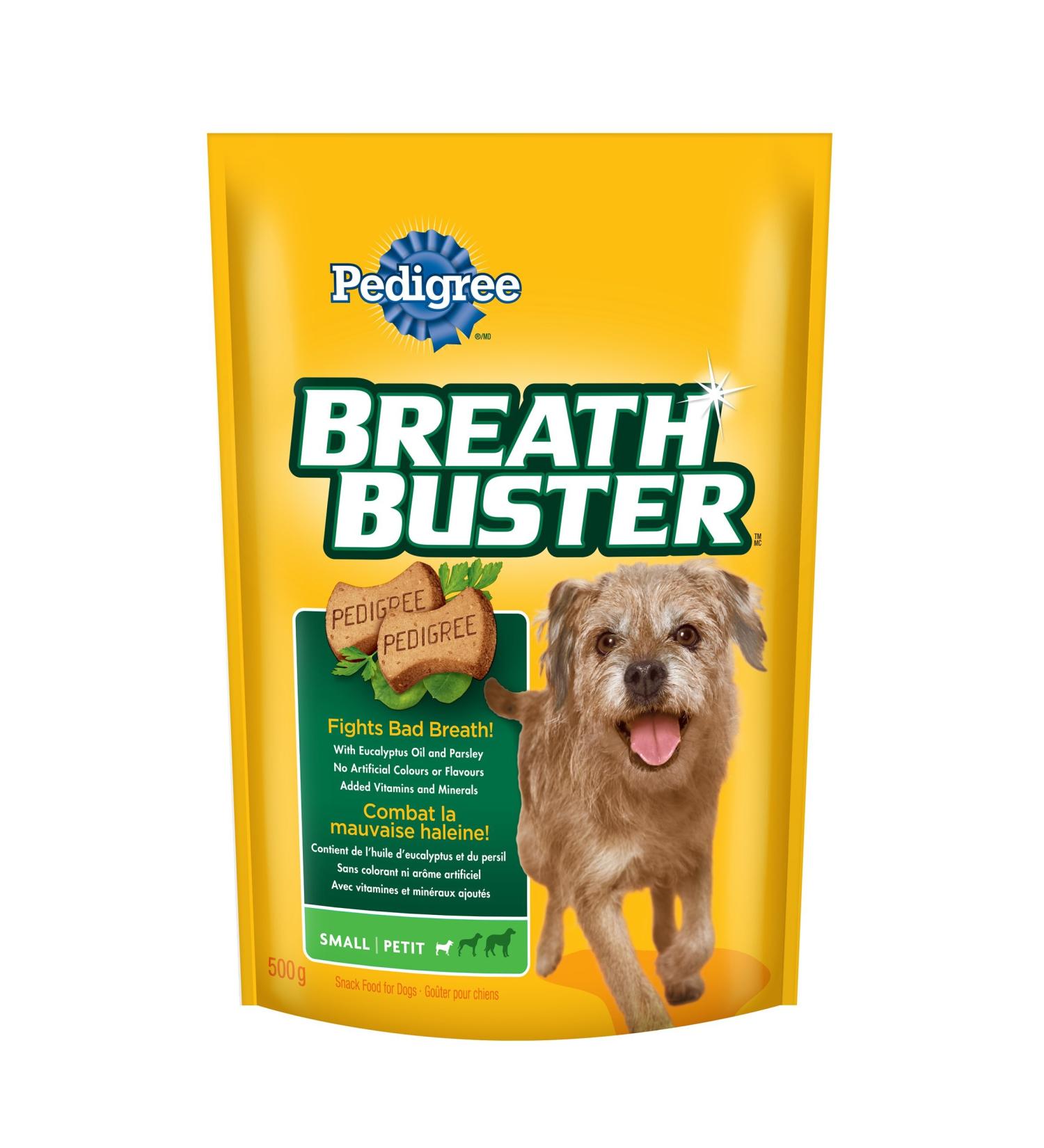 Pedigree Breathbuster Biscuit Adult Dog Treats for Small Dogs 500g Pouch 500 g (Pack of 1) Small - Buy Online on GoSupps.com
