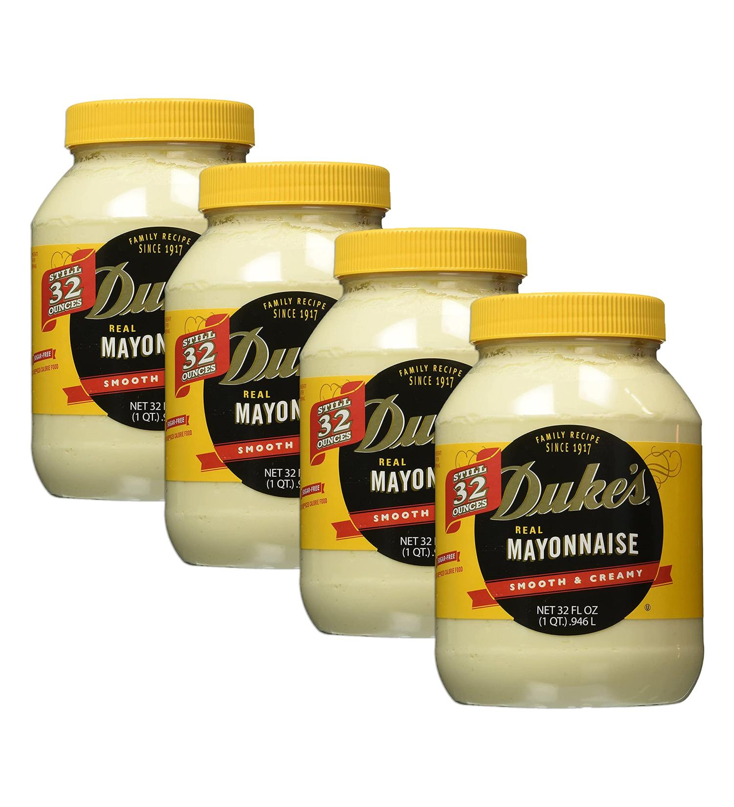 Dukes Mayonnaise 32 oz. - Pack of 4 | Creamy and Delicious Condiment - Buy Online on GoSupps.com