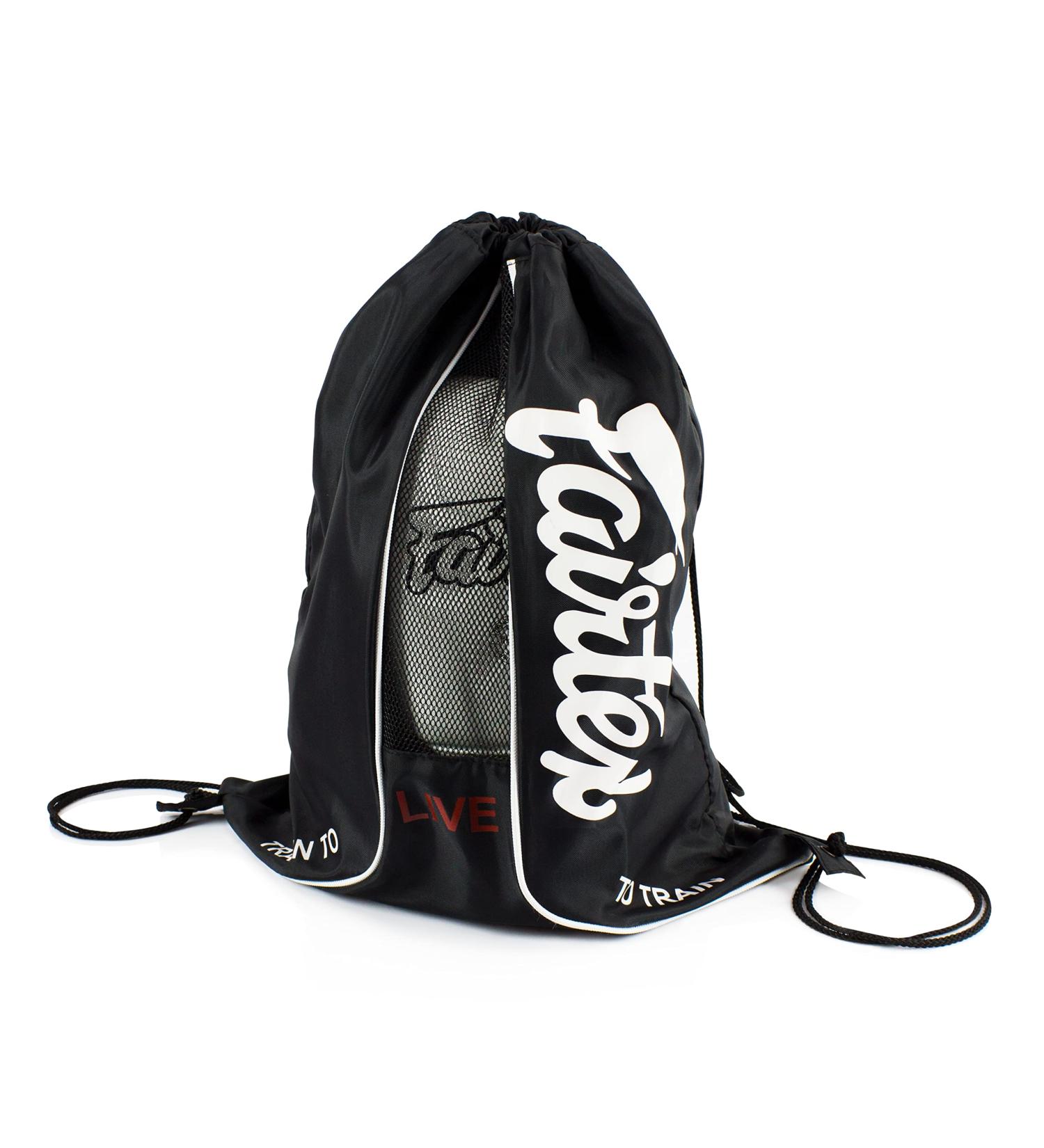 Fairtex BAG6 Sack Bag | Thai Boxing Gym Bag | Muay Thai MMA | Black - Buy Online on GoSupps.com