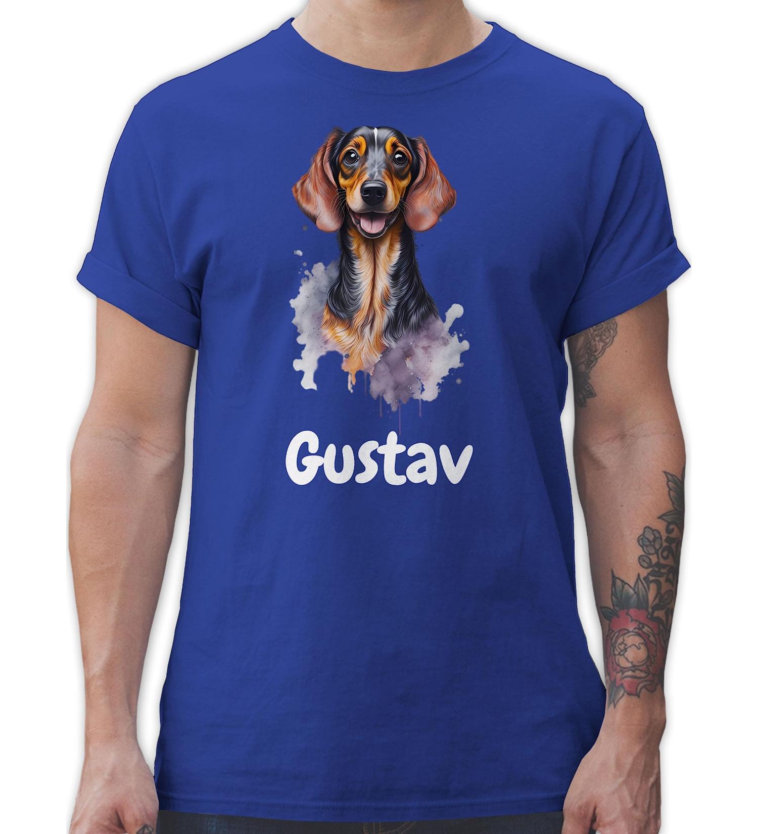 Personalized Dachshund T-Shirt for Dog Owners | Gift with Name by Shirtracer - Royal Blue Men's Fit - Buy Online on GoSupps.com