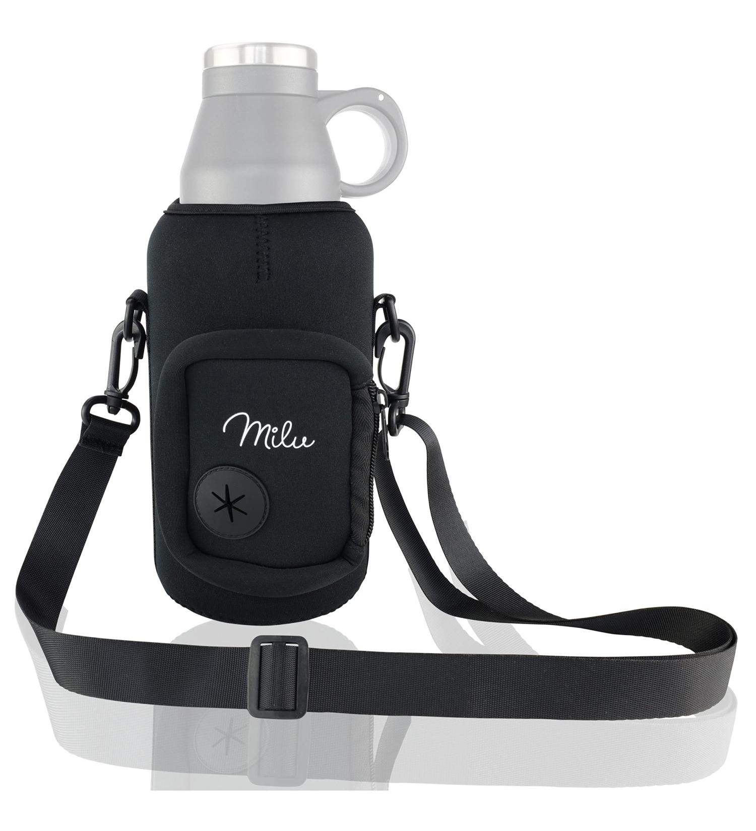 Milu Wet Pocket 950ml Dog Drinking Bottle Portable Water Bottle with Feed Container & Bowl for Hiking Traveling & Walking - Buy Online on GoSupps.com