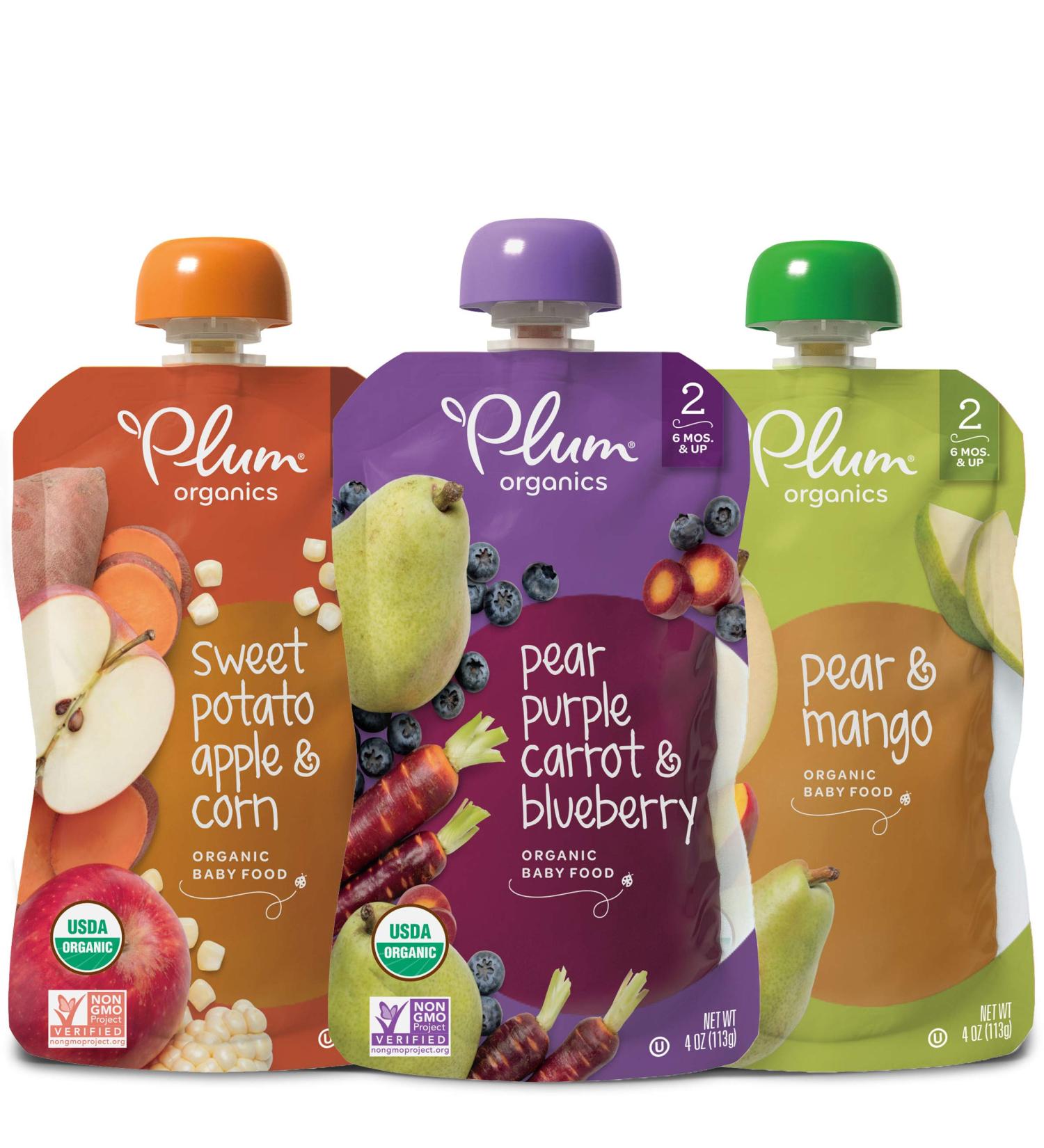 Plum Organics Stage 2 Baby Food Pouch Variety Pack | Fresh Organic Fruit & Veggie Blend | 4oz, 18 Pack | Babies, Kids, Toddlers - Buy Online on GoSupps.com