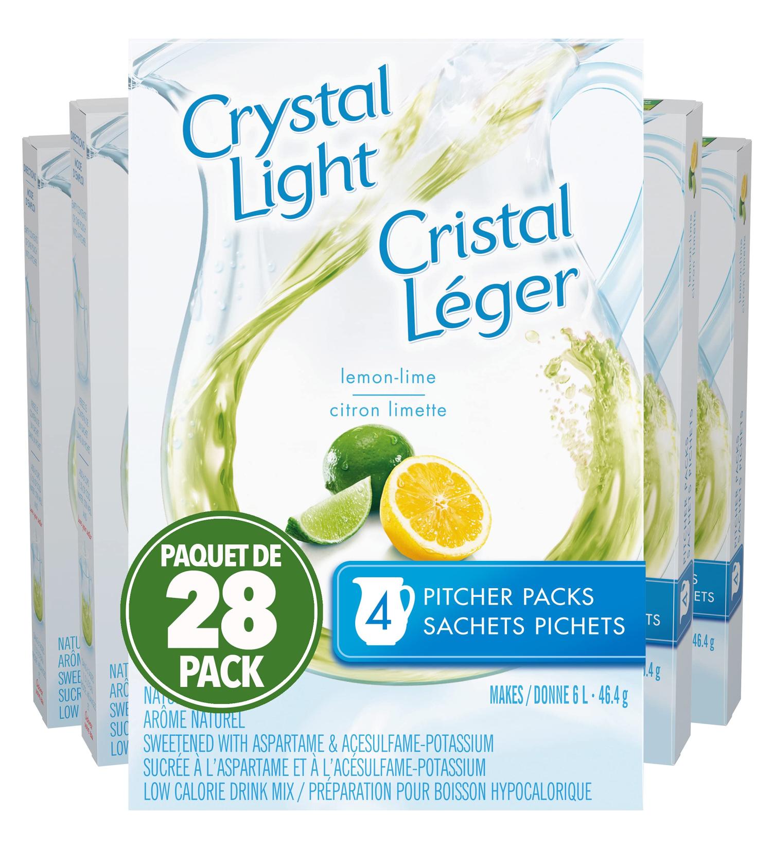 Crystal Light Lemon Lime Pitcher Packs 46.4g (28 Boxes of 4 Packets) 112 count (Pack of 1) Lemon Lime - Buy Online on GoSupps.com