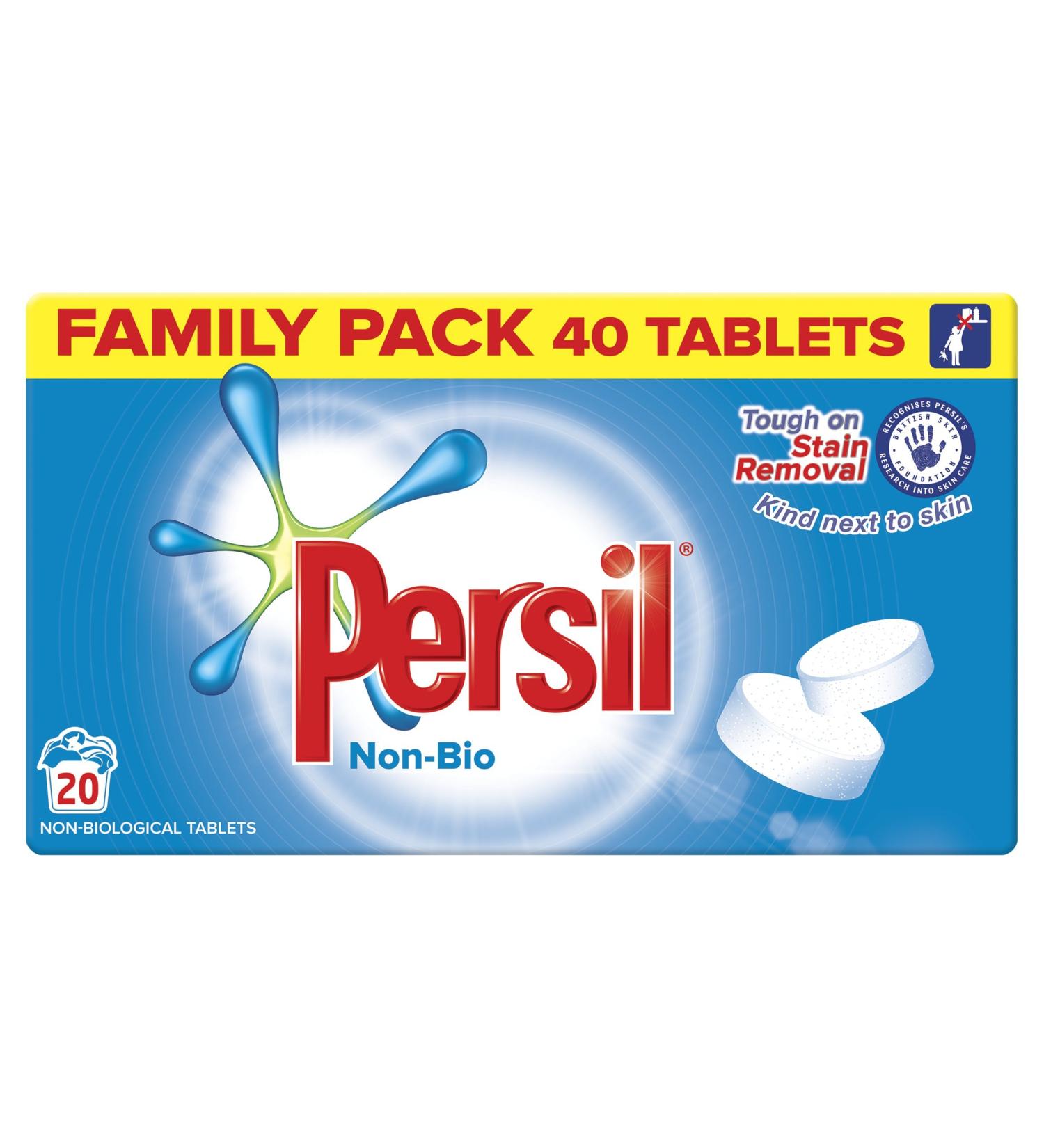 Persil Original Non Bio Colour Washing And Stain Removal Tablets Clean And Fresh Fragrance Laundry Detergent For Clothes Large Pack (1.2 kg) Fresh 1.2 kg (Pack of 1)