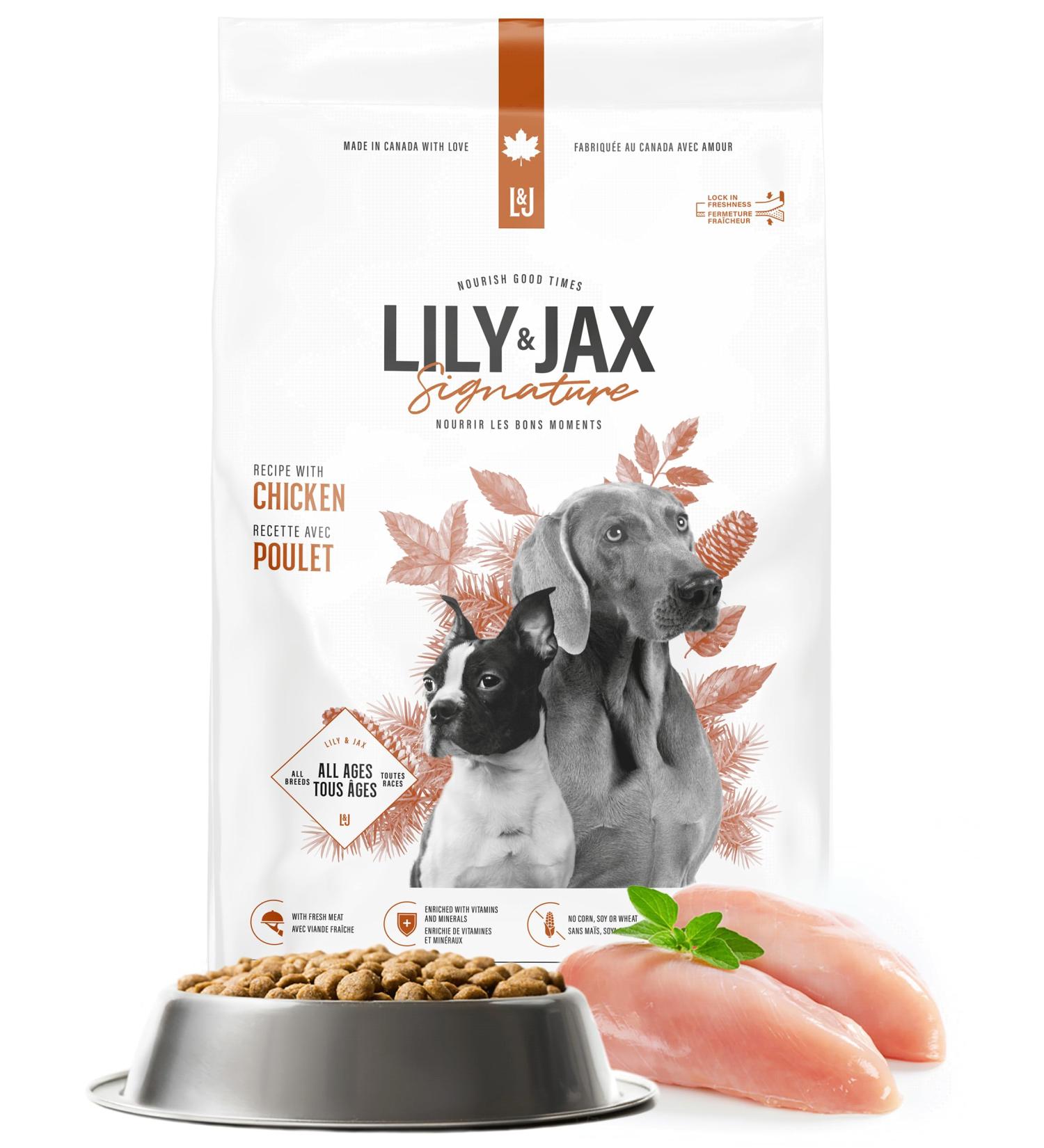Dry Dog Food - No Corn or Soy - Protein Rich - Puppy Food - Adult Dog Food by Lily & Jax (Chicken 2 kg (Pack of 1)) Chicken 2 kg (Pack of 1) - Buy Online on GoSupps.com
