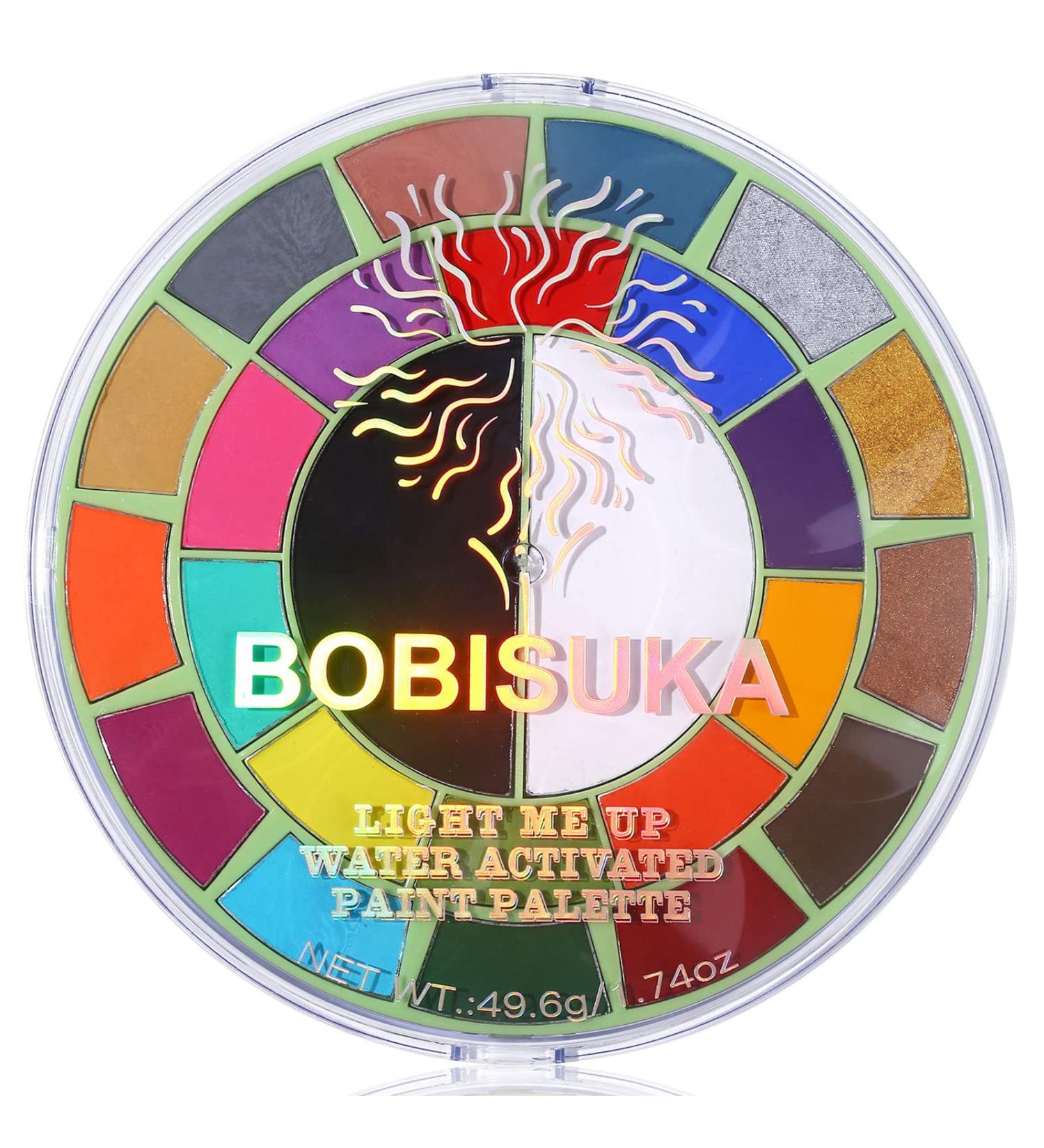 BOBISUKA Face Body Paint Palette - 25 Colors Water Activated Painting Kit for Halloween Party & Cosplay Makeup - Buy Online on GoSupps.com