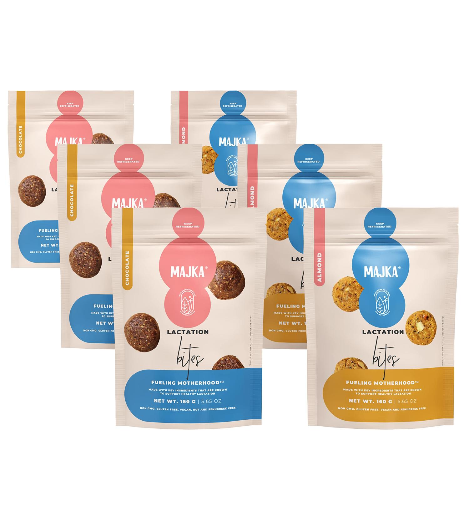 Majka Organic Lactation Cookies for Nursing Moms - Boost Breast Milk Supply & Energy - Vegan & Gluten Free - Variety 6 Pack - Buy Online on GoSupps.com