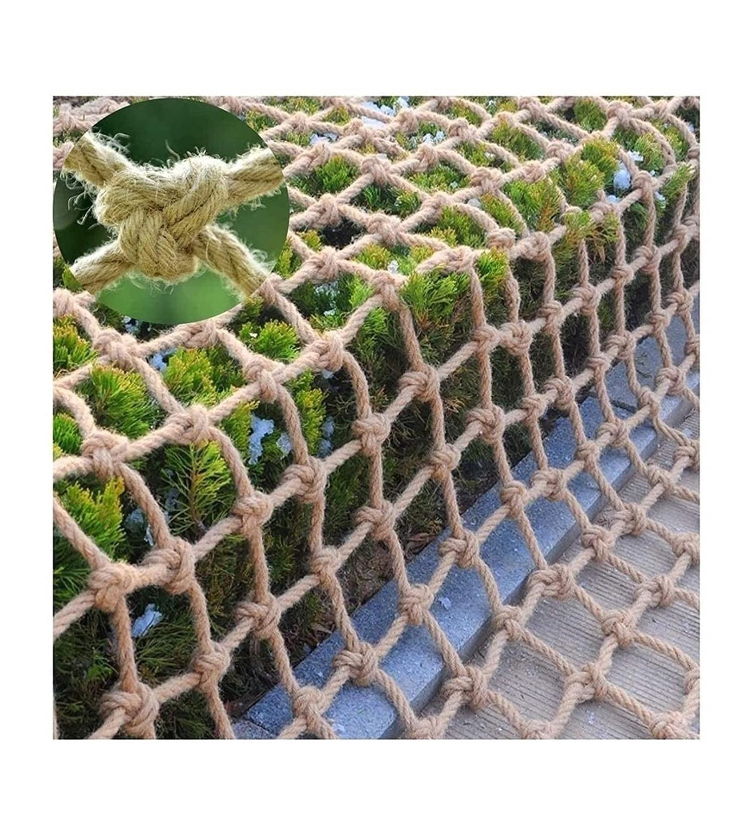 Child Security Net Hemp Rope Cargo Net Outdoor Birds Net Garden Plant Fence Net Kids Rope Ladder Swing Railing Net (3 * 5m(10 * 16ft)) () - Buy Online on GoSupps.com