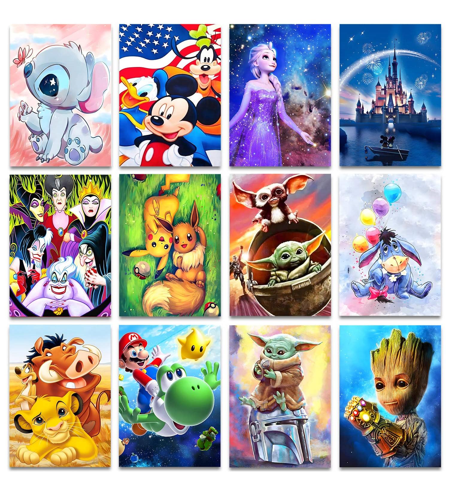 FFPTBNYX 12 Pack Diamond Painting Kits for Adults - 5D DIY Art with Round Full Drill Diamonds - Beginners Gem Paintings for Home Decor - 12X16 Inch - Buy Online on GoSupps.com