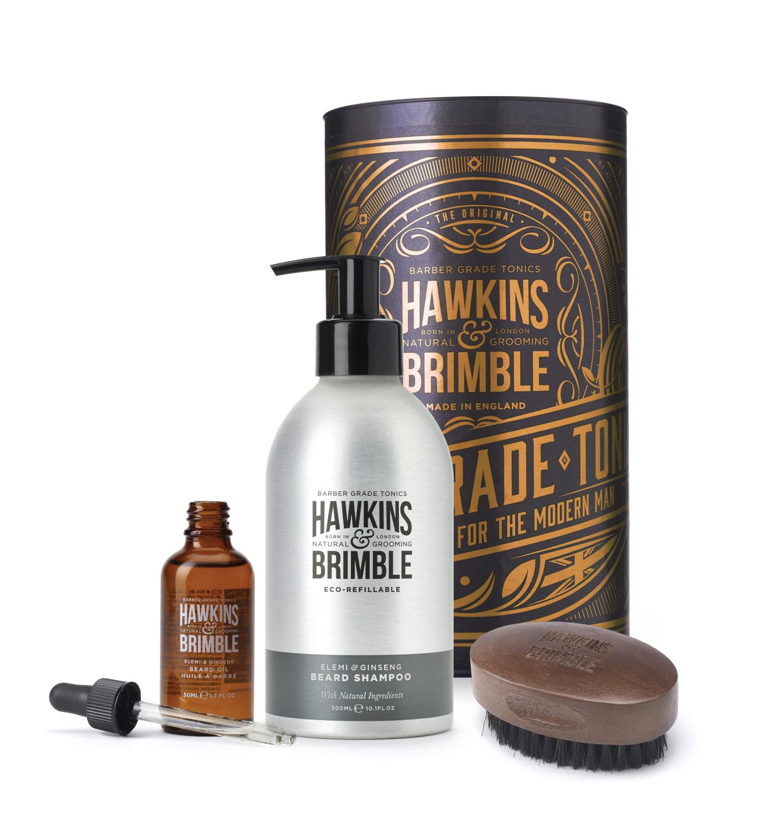 Hawkins & Brimble Daily Ritual Beard 3 Piece Gift Set Healthy Beard Growth Kit with Non-Greasy Beard Oil to Repair Damaged Follicles Beard Shampoo for - Buy Online on GoSupps.com