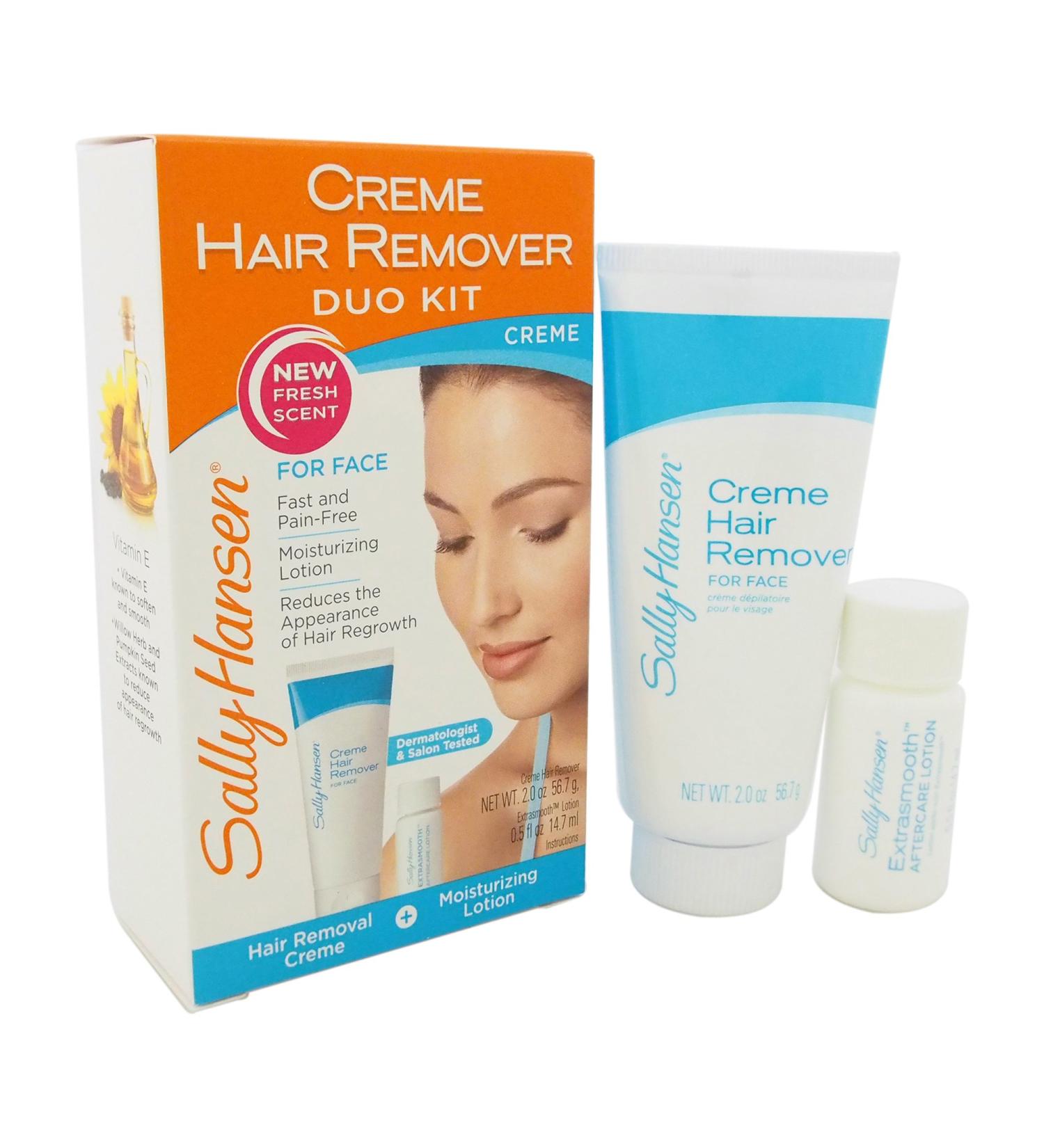 Sally Hansen Hair Removal Cream for Face - 2 Piece Kit | Fast & Gentle Facial Hair Removal - Buy Online on GoSupps.com