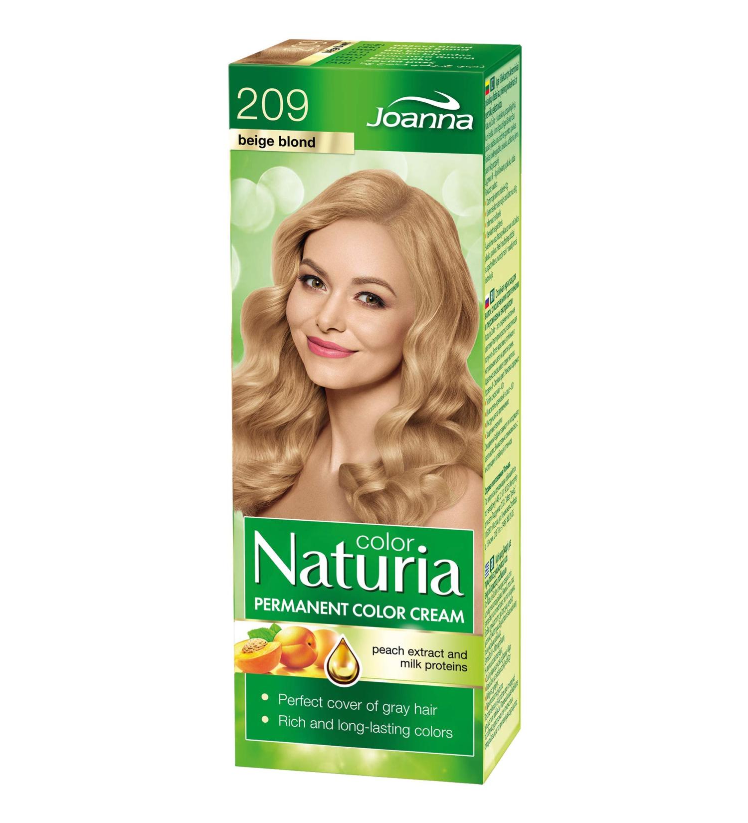 Joanna Naturia Color Permanent Hair Color Cream Goodness of Milk Proteins and Peach Extracts Premium-Quality Hair Dye Provides Soft and Lustrous Hair Long-Lasting Hair Colors Beige Blond - Buy Online on GoSupps.com