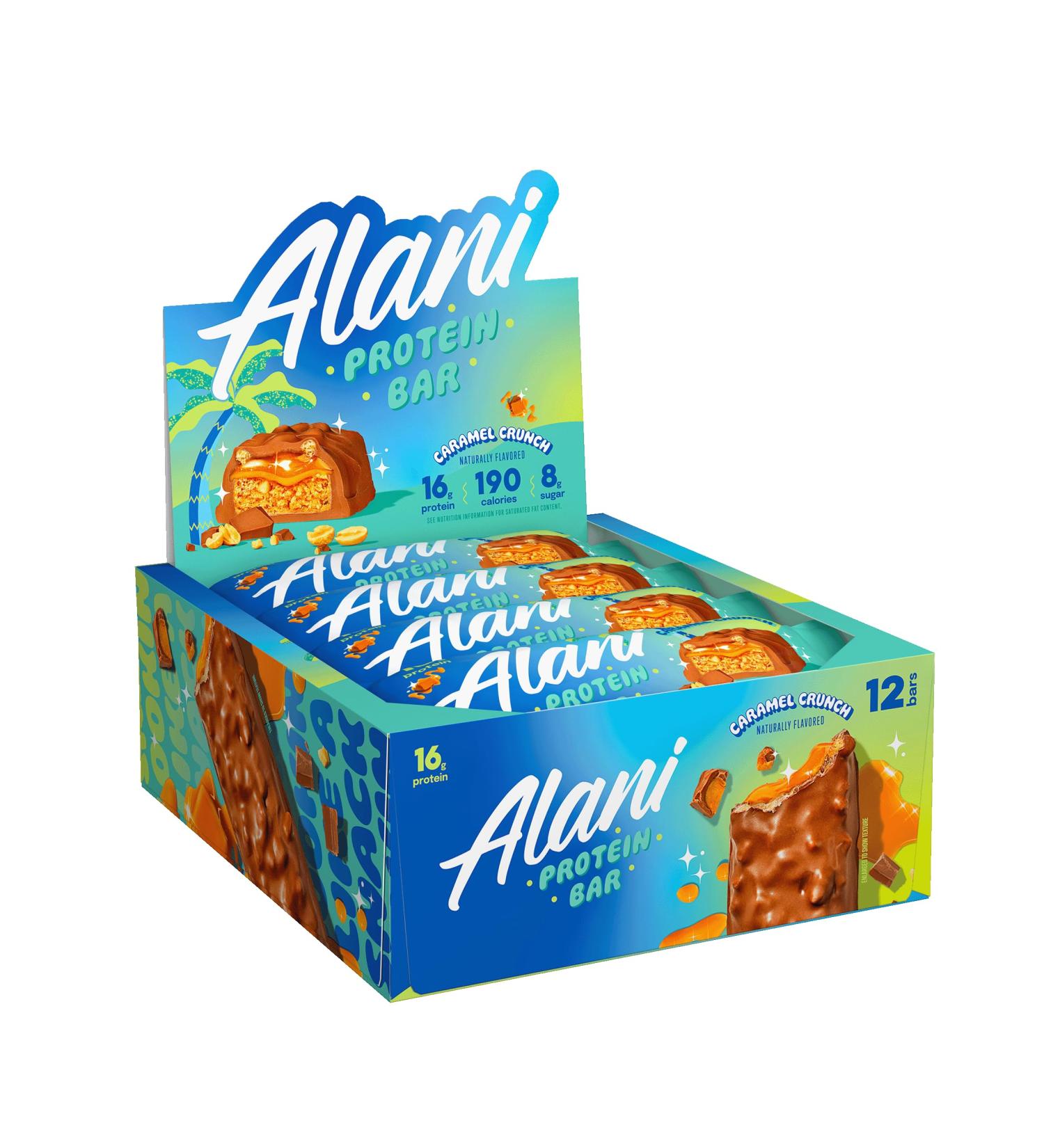 Buy Alani Nu Caramel Crunch Protein Bars - 16g High Protein Gluten-Free Low-Sugar & Low-Carb Snacks - 12 Individually Wrapped Bars for Healthy Living - Buy Online on GoSupps.com