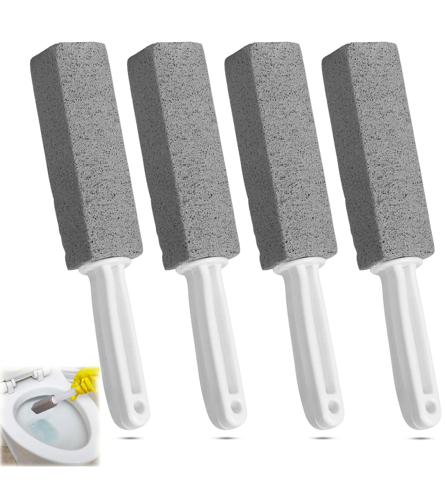 Buy Tzqfroce Pumice Stone Toilet Cleaner - 4 Piece Set for Kitchen Bathroom & Grill | Efficient Cleaning Tool with Handle - Gray & White - Buy Online on GoSupps.com