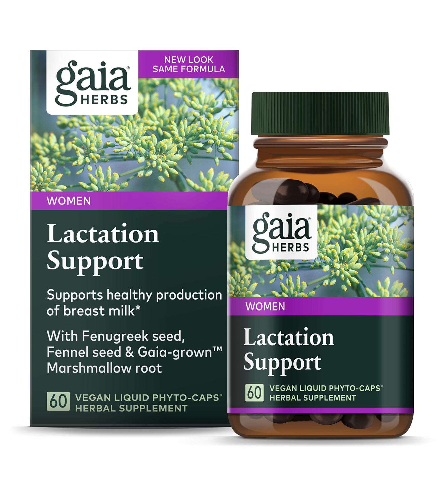 Gaia Herbs Lactation Support 60 Vegan Liquid Phyto-Caps for Women - Buy Online on GoSupps.com