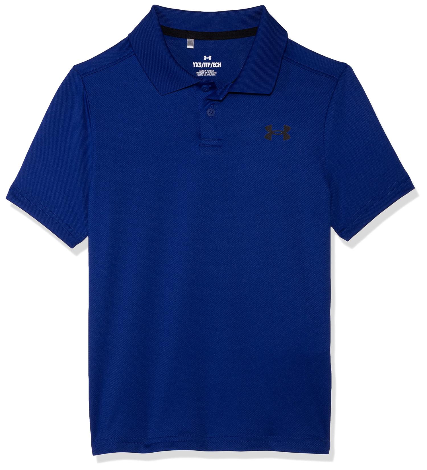 Under Armour Boys' Performance Polo - Royal/Black, Size Large - Buy Online on GoSupps.com