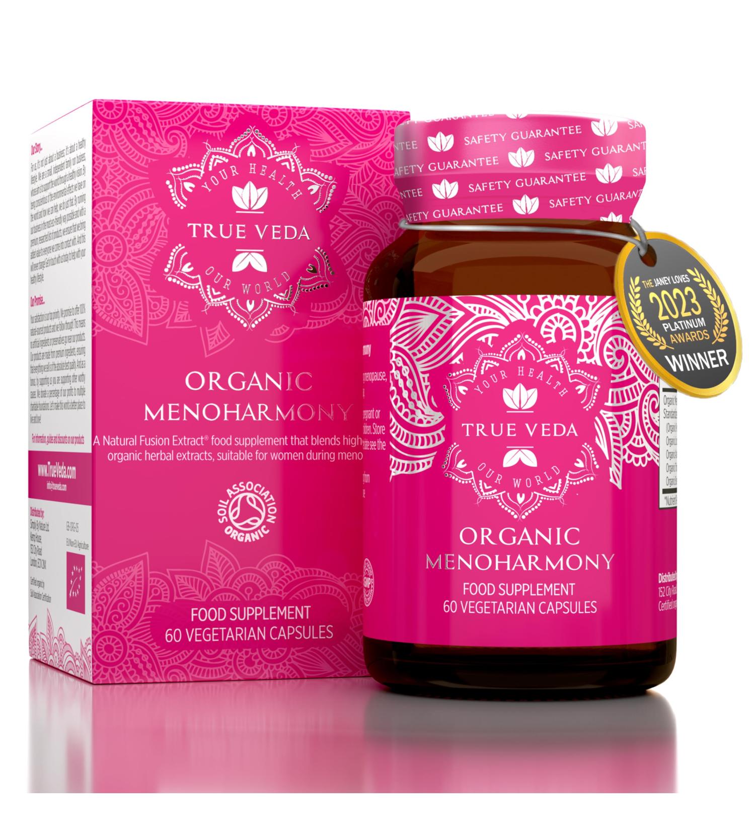 Organic Certified Menopause Tablets - Natural Hormone Balance Support | Perimenopause & Menopause Supplements | 60 Vegan Capsules - Buy Online on GoSupps.com