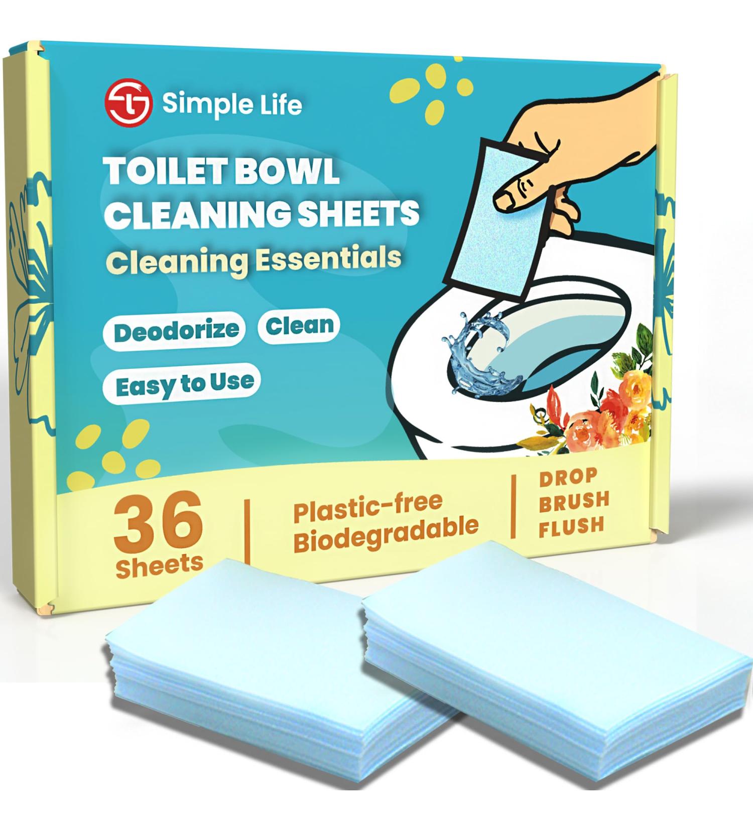 Eco-Friendly Natural Toilet Bowl Cleaner Strips | Non-Toxic Foaming Sheets | Septic Safe | 36 Count | Removes Stains & Odors - Buy Online on GoSupps.com