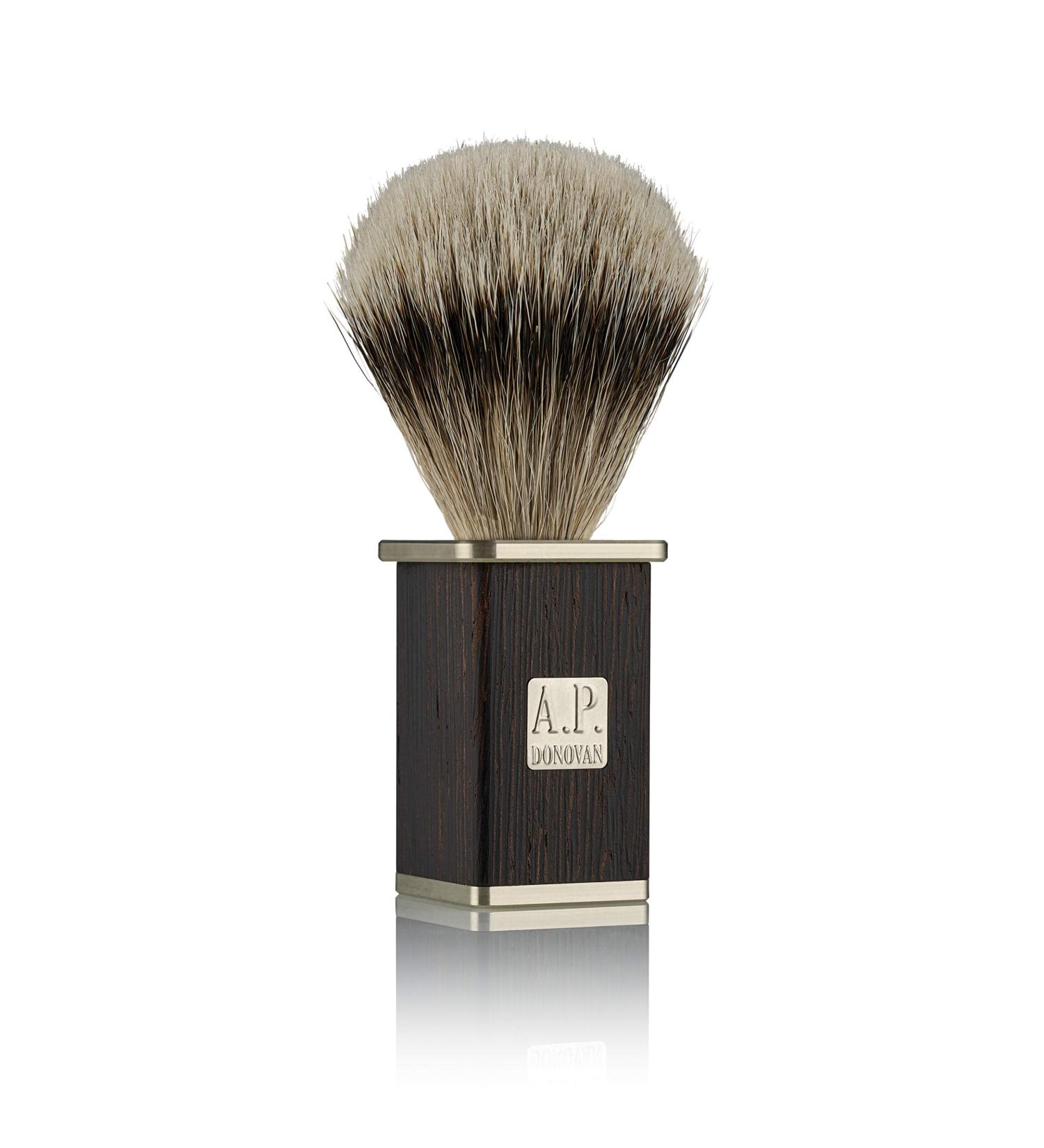 A.P. Donovan Silberspitz Dachshaar Shaving Brush | Handcrafted Gem Wood Handle | LSONE Series (Wenge) | Made in Germany - Buy Online on GoSupps.com