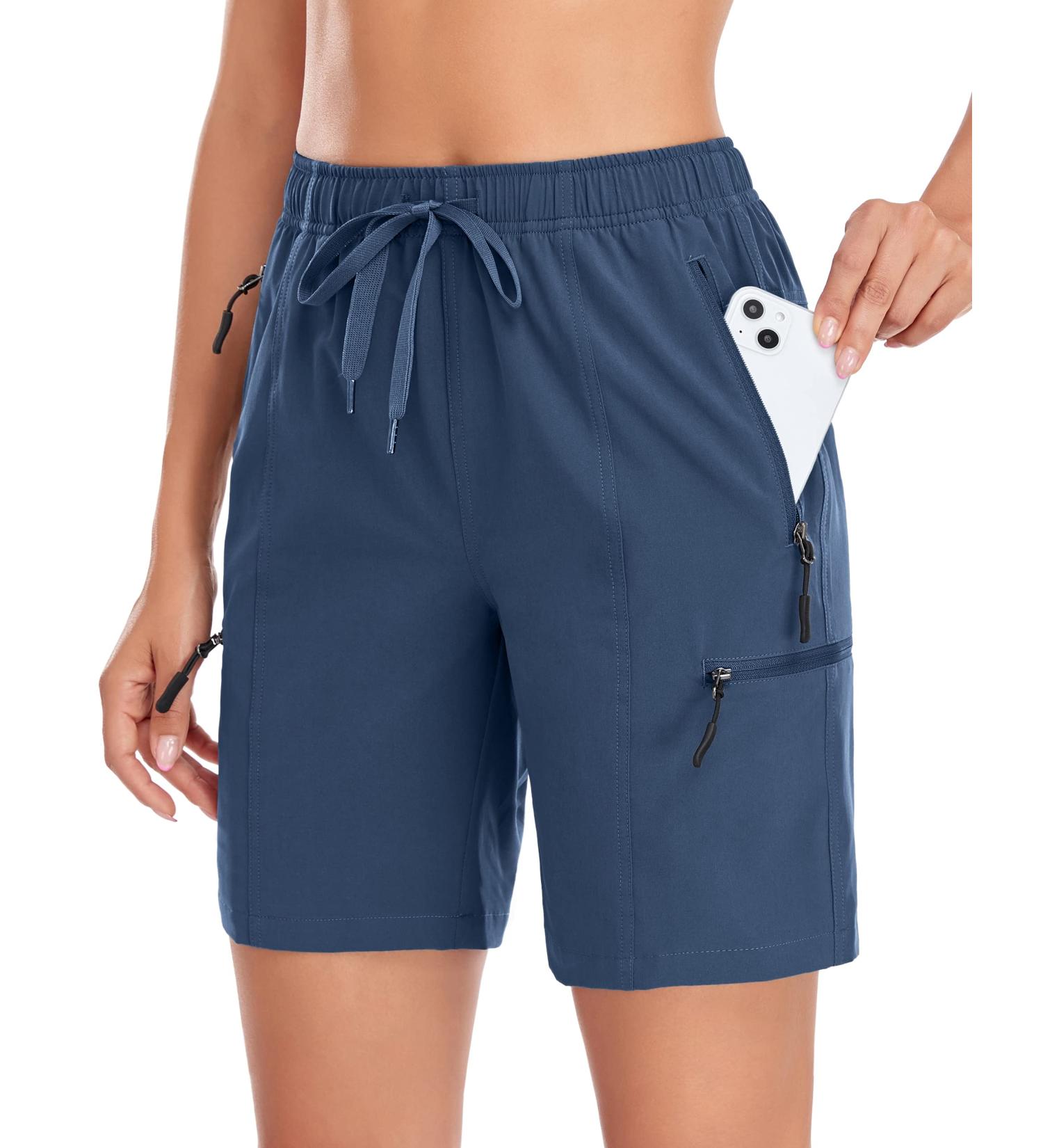 Nomolen Women's Hiking Cargo Shorts - Quick Dry Lightweight Athletic Golf Casual Summer Shorts - UPF 50+ Navy Blue XL - Buy Online on GoSupps.com