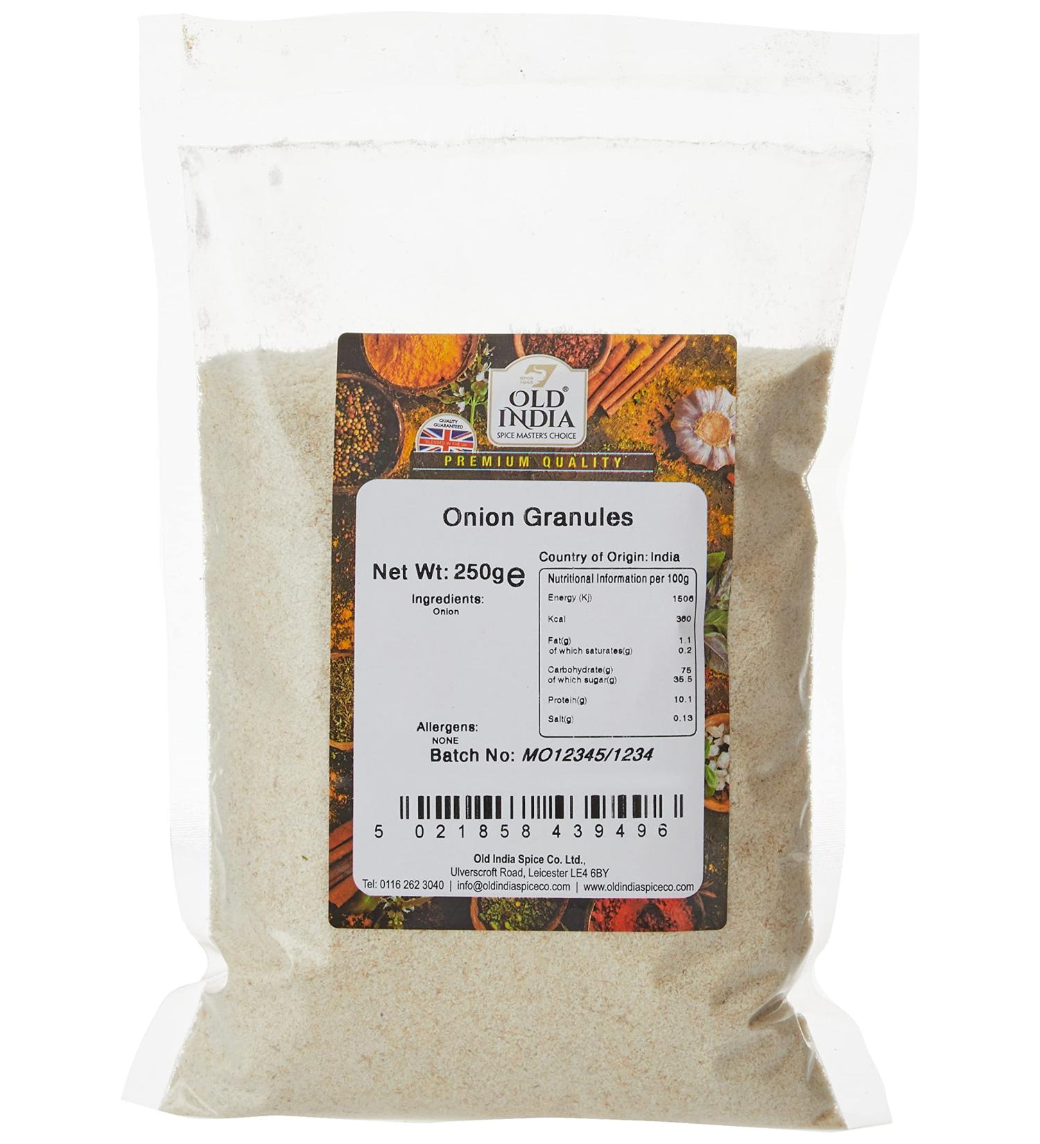 Old India Onion Granules 250g - Premium Quality Onion Granules (Pack of 1) - Buy Online on GoSupps.com