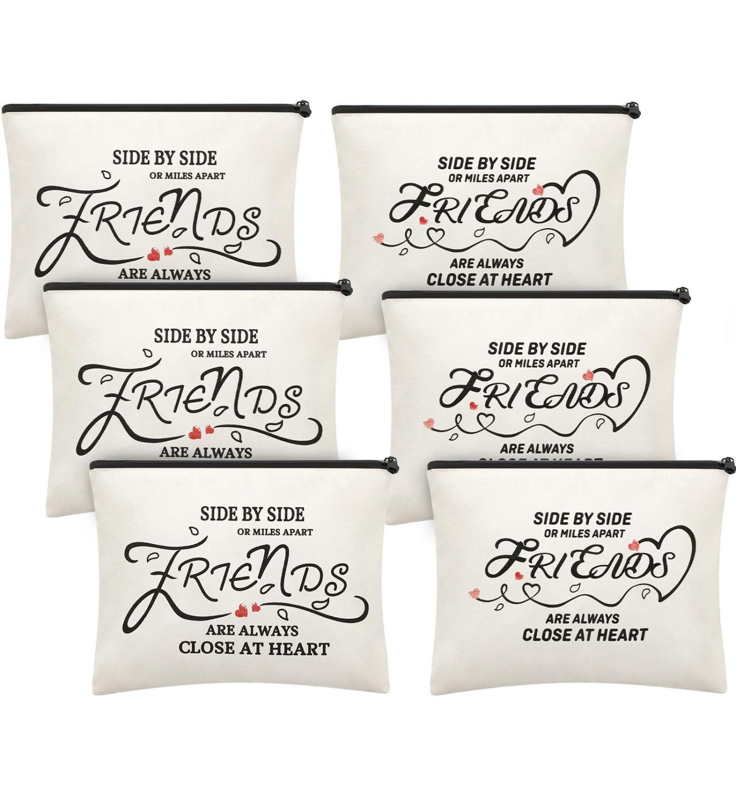 Good Friends Presents Cosmetic Bags - 6 Piece Makeup Set for Women - Portable Toiletry Holders for Makeup Travel - Retirement, Birthday, Anniversary Gift (Classic Style) - Buy Online on GoSupps.com