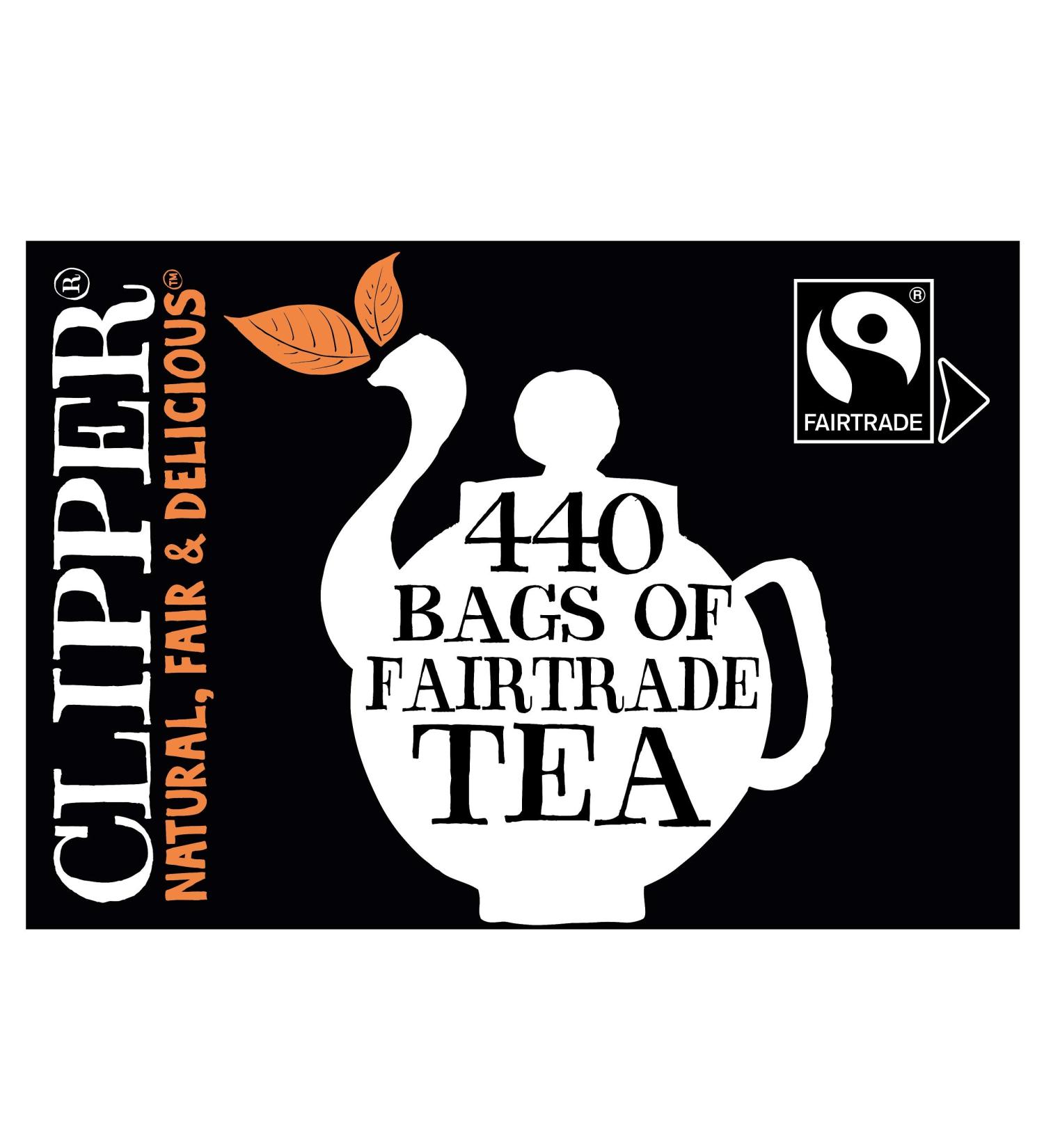 Clipper Classic Everyday Black Tea Bags | 440 Natural Unbleached Plant-Based Biodegradable Teabags | Eco-Friendly & Fair Trade Tea - Buy Online on GoSupps.com