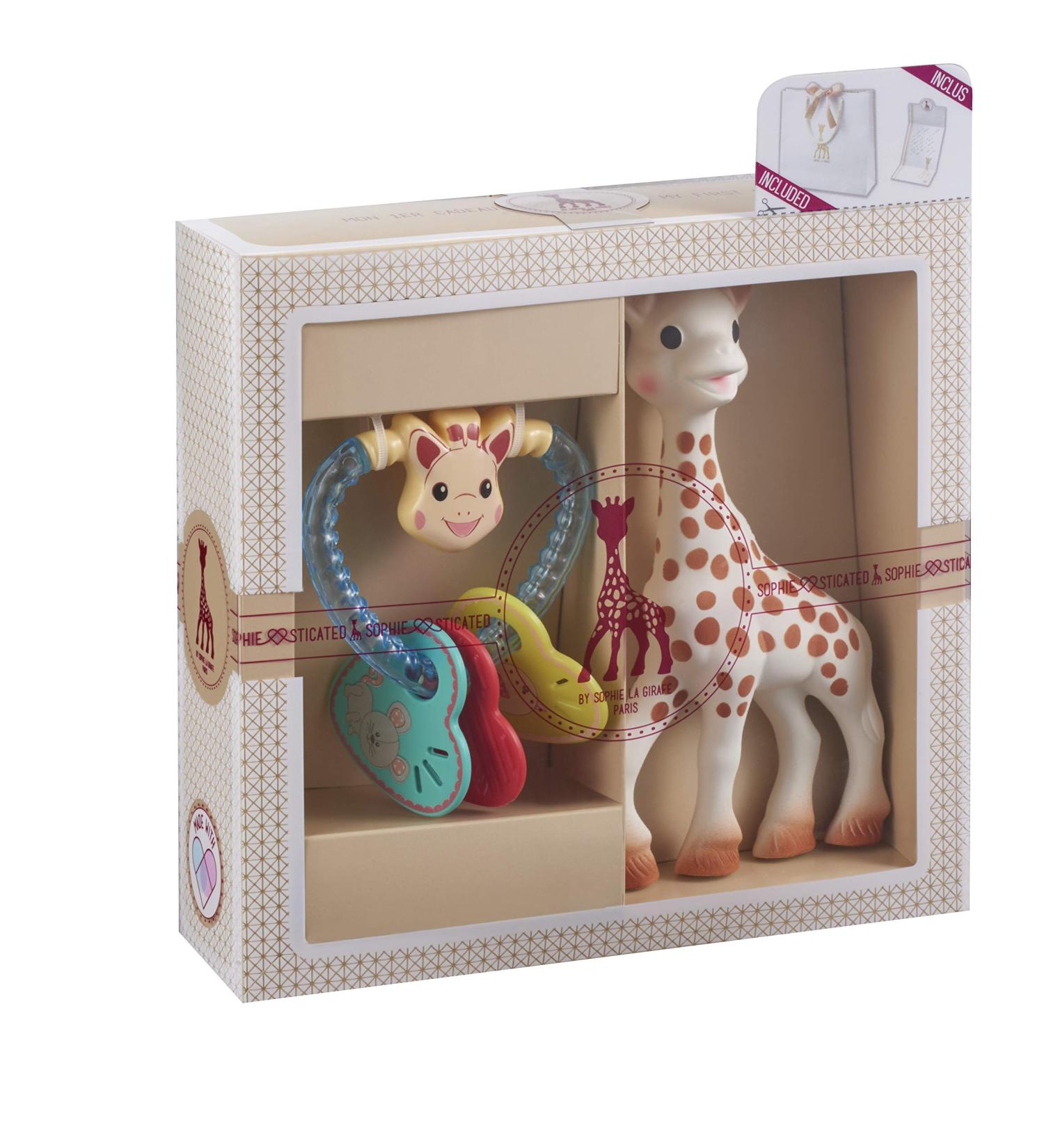 Sophie la Girafe Gift Set for Babies | Classic Creation Set 3 - Rattle & Teething Ring | International Shipping Available - Buy Online on GoSupps.com
